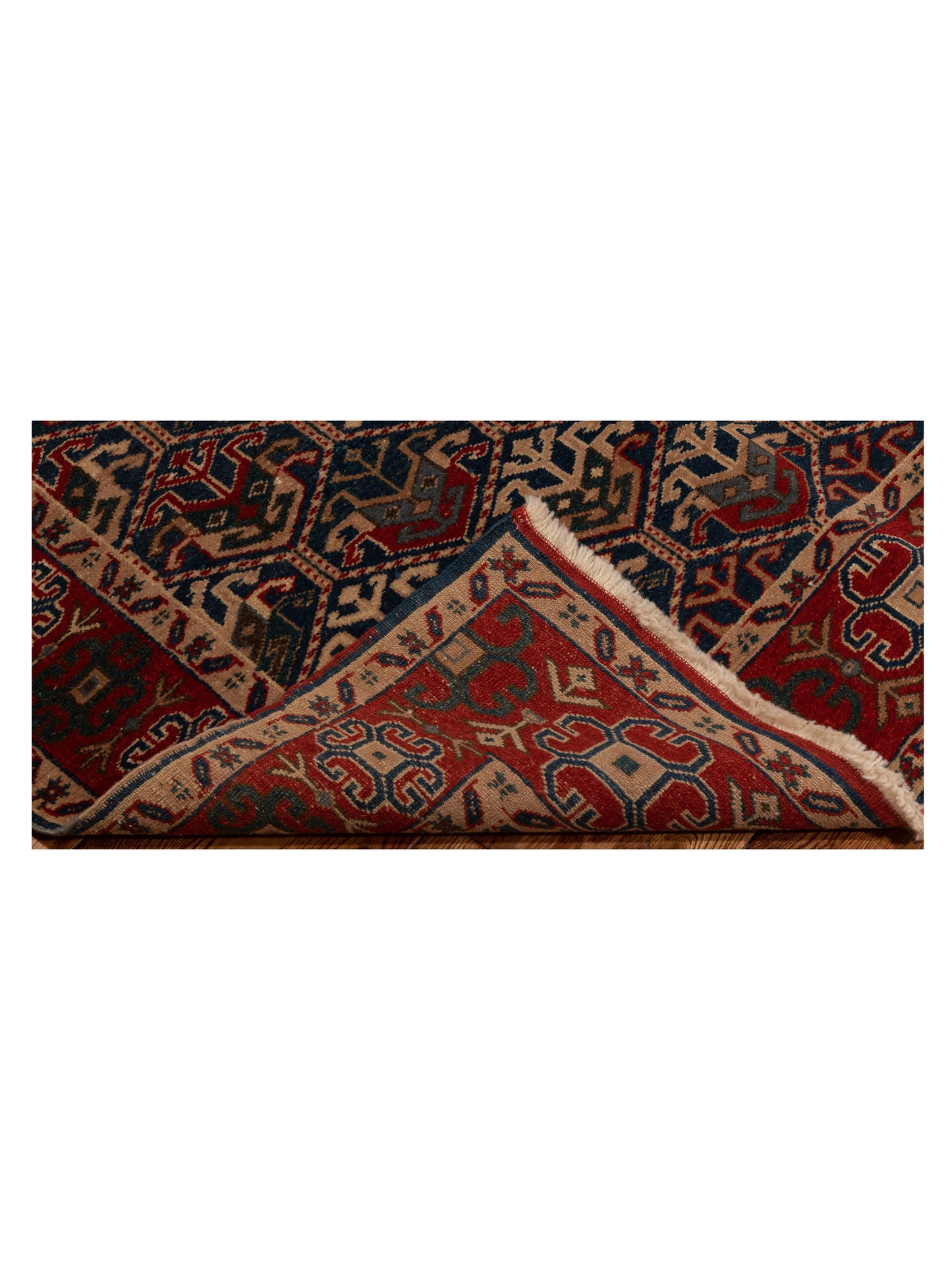 Antique Loom 147474 Navy Red 4.4x5.10 Hand Knotted Rug