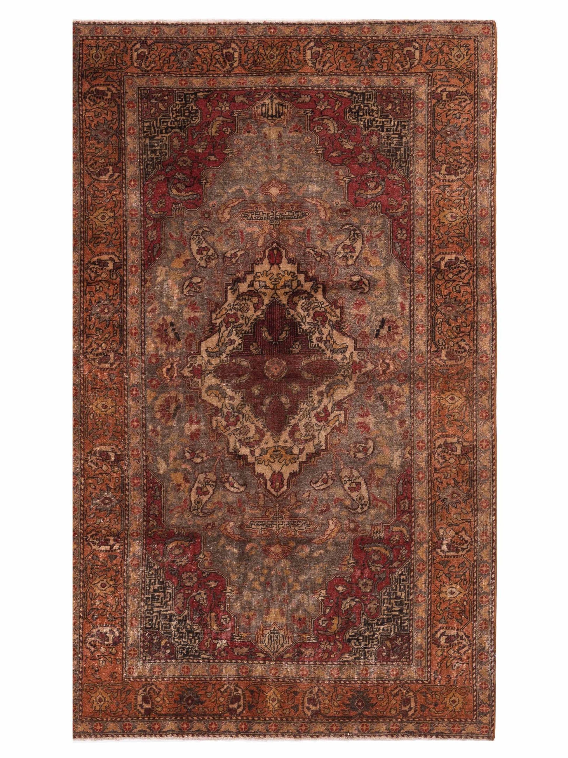 Pasha Antique Heirloom  Brown Orange Traditional
