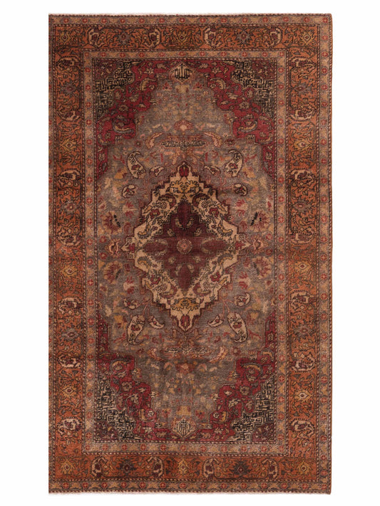 Pasha Antique Heirloom  Brown Orange Traditional