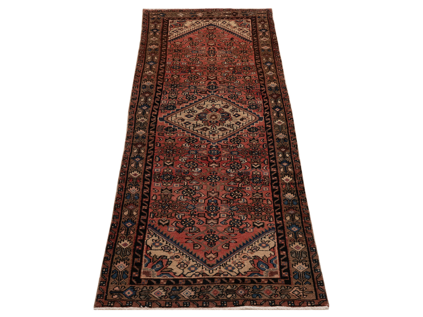 Antique Heirloom 147658 Pink Brown 3.1x9.2 Hand Knotted Rug
