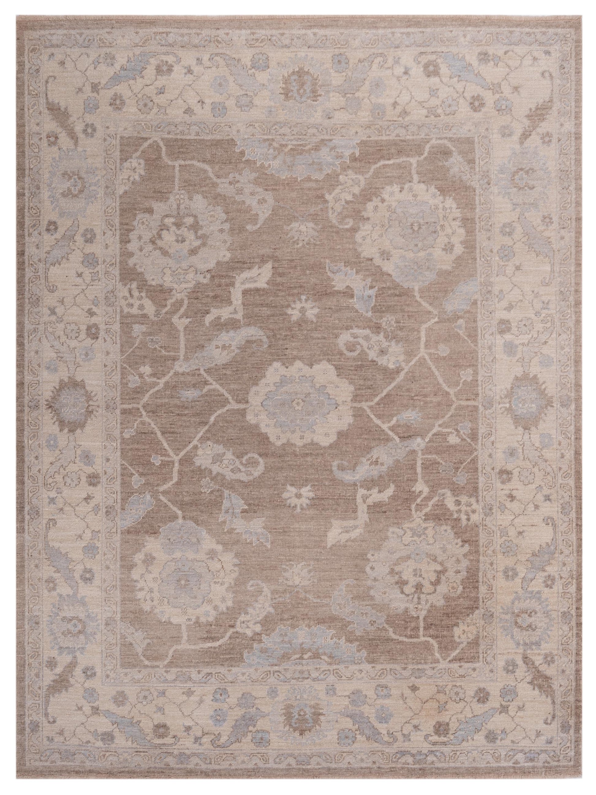 Anadol Angora Oushak  Light Brown Ivory Traditional