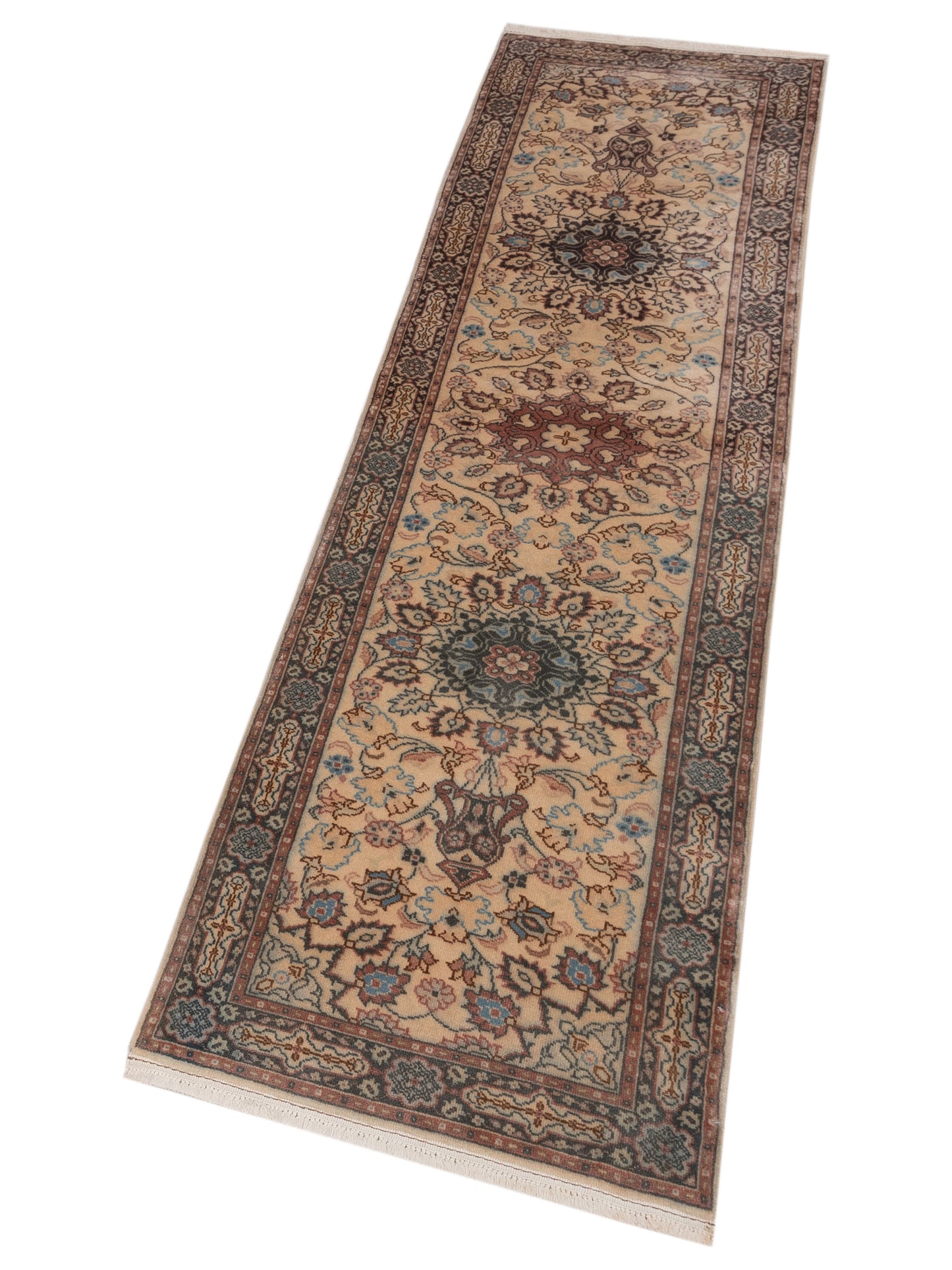 Ladik 147789 Ivory 2.8x10 Hand Knotted Rug