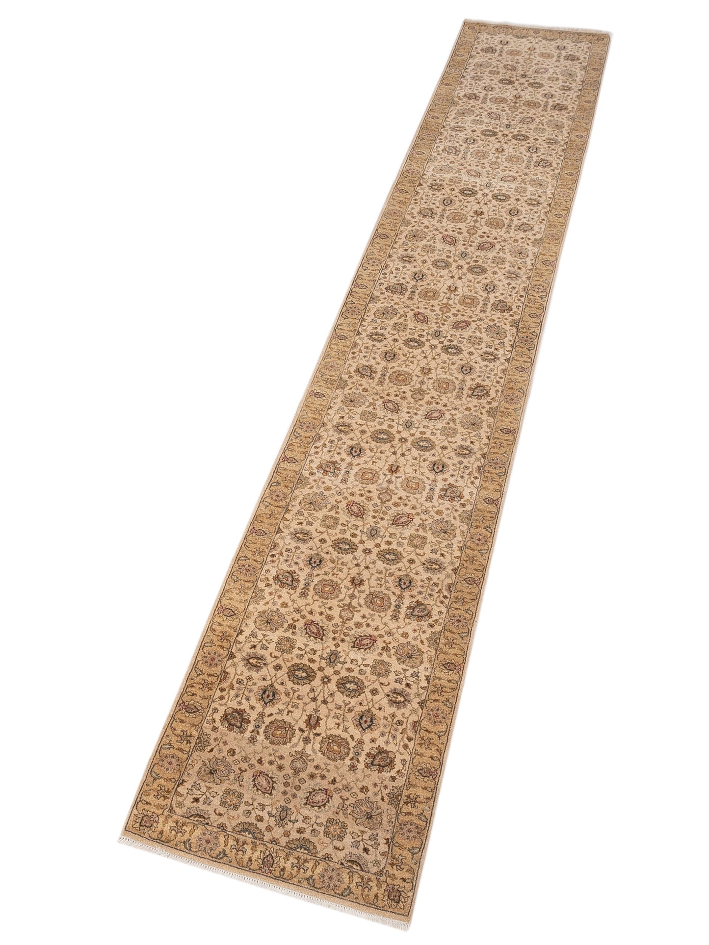 Haji Jalili 147843 Ivory Gold 2.6x16.11 Hand Knotted Rug