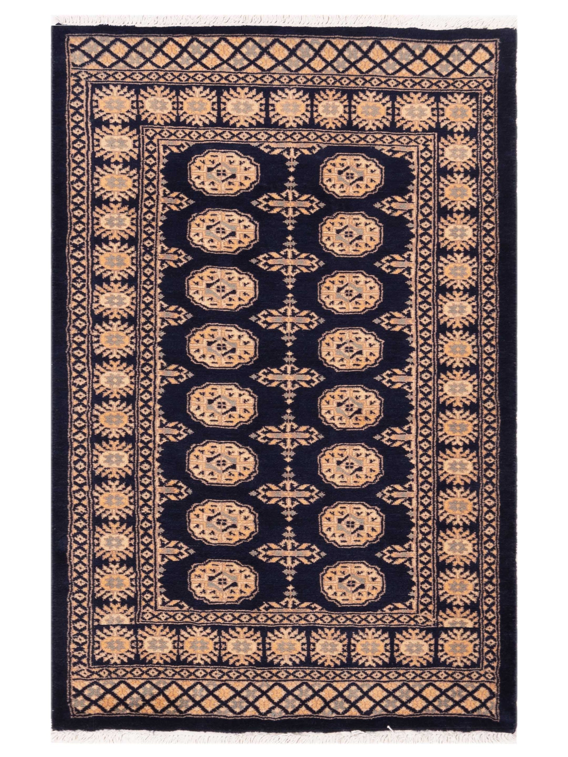 Nomad Bokhara  Navy Beige Traditional