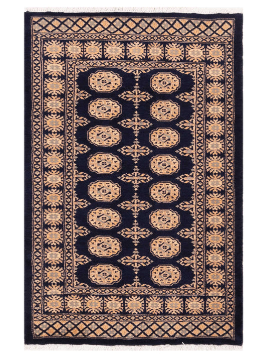 Nomad Bokhara  Navy Beige Traditional