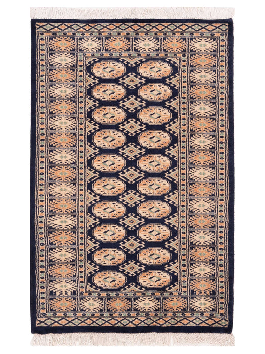 Nomad Bokhara  Navy Beige Traditional