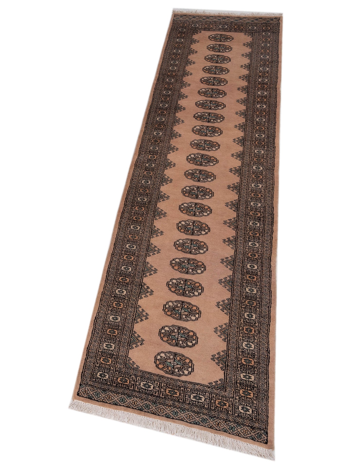 Bokhara 147967 Beige Beige 2.6x10.1 Hand Knotted Rug