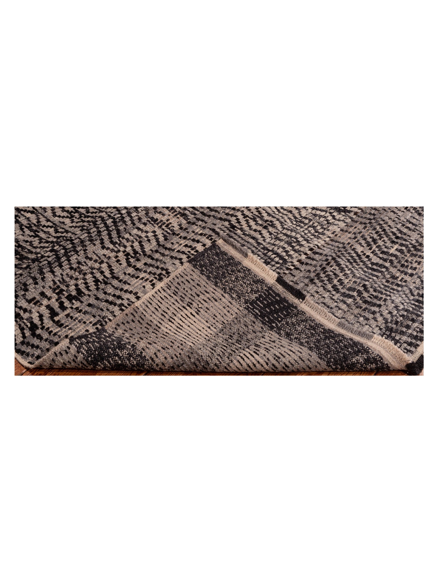 Atlas 148160 Black Gray 6.8x9.6 Hand Knotted Rug