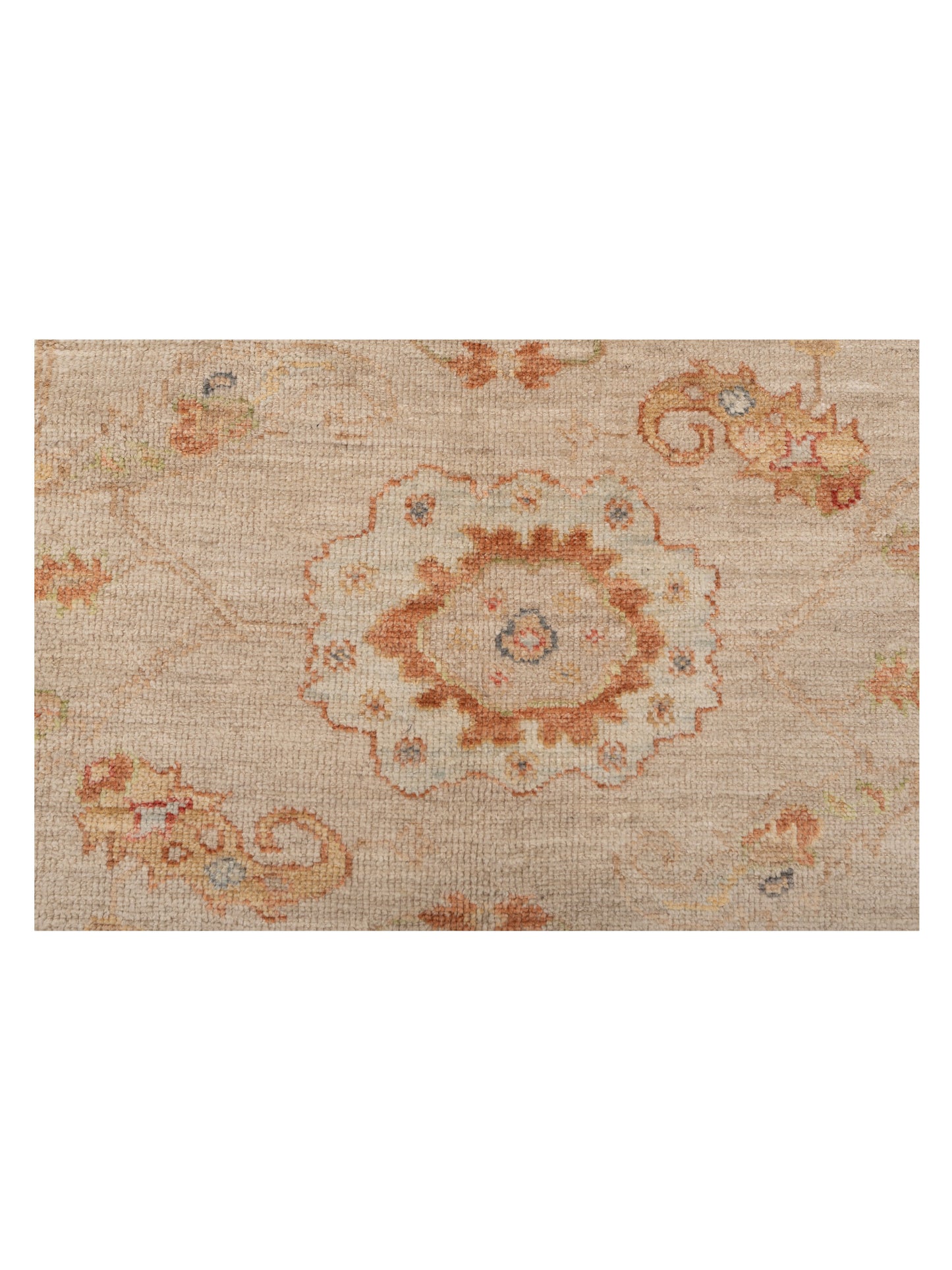 Angora Oushak 148217 Ivory Silver 6.1x11.2 Hand Knotted Rug