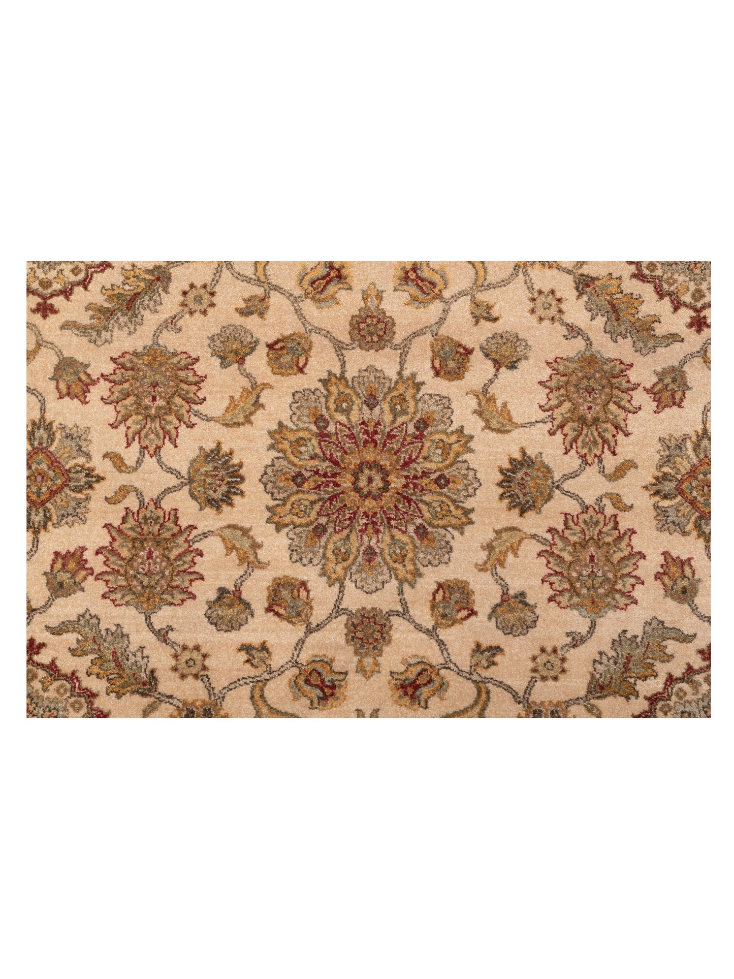 Ghazani 148313 Ivory Gold 9x12.2 Hand Knotted Rug