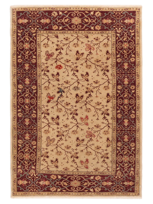 Pasha Antique Loom  Ivory Red Traditional
