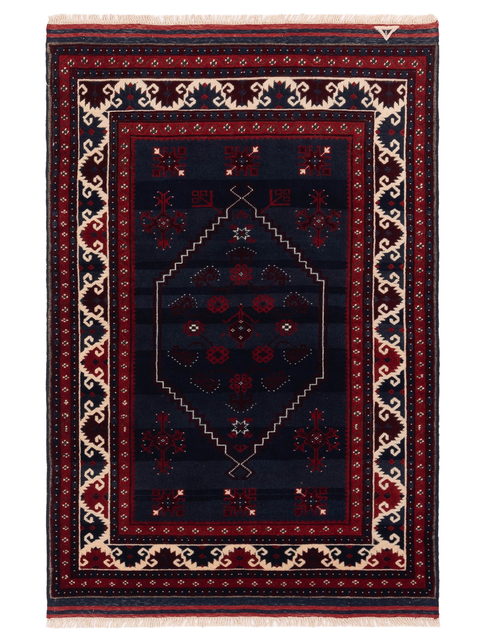 Pasha Turkish Shirwan  Charcoal Ivory Traditional