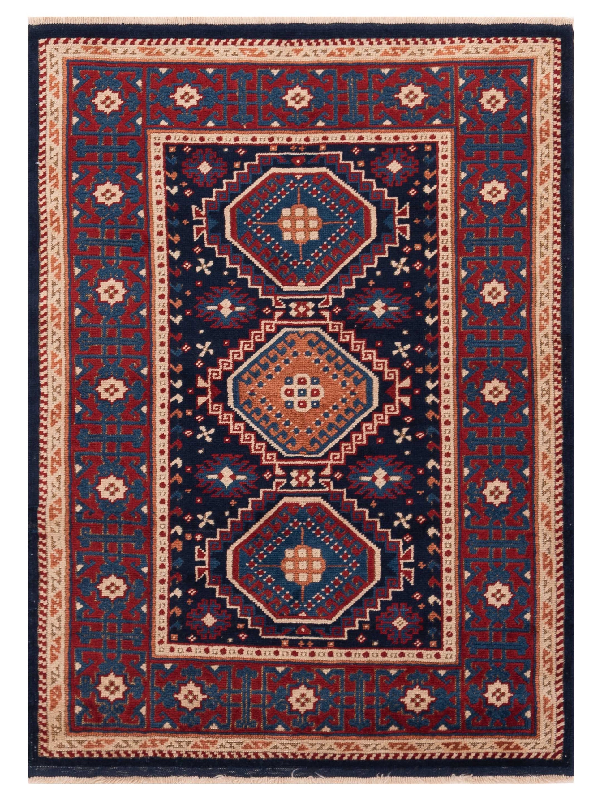 Pasha Turkish Shirwan  Navy Red Traditional