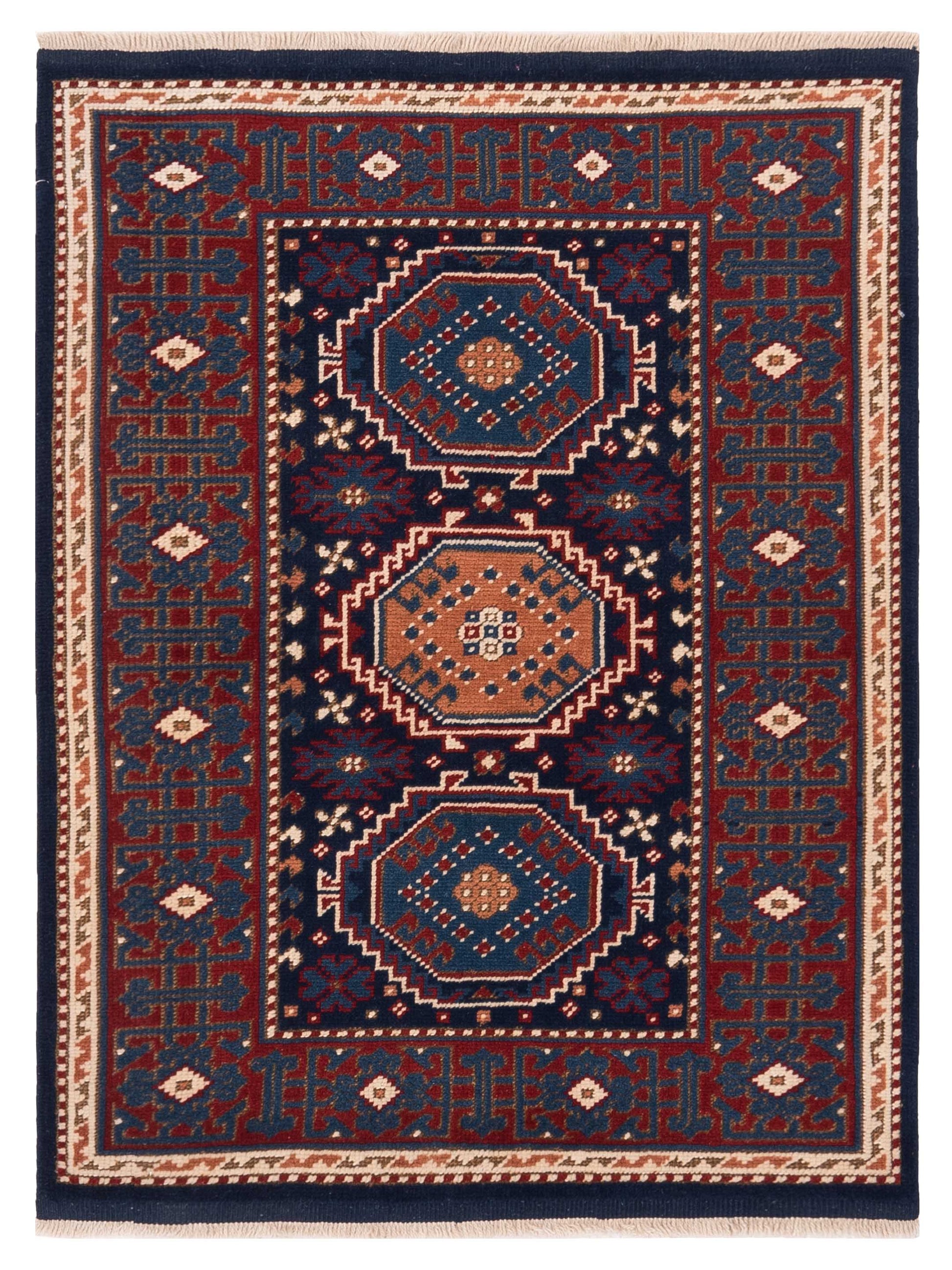 Pasha Turkish Shirwan  Navy Red Traditional