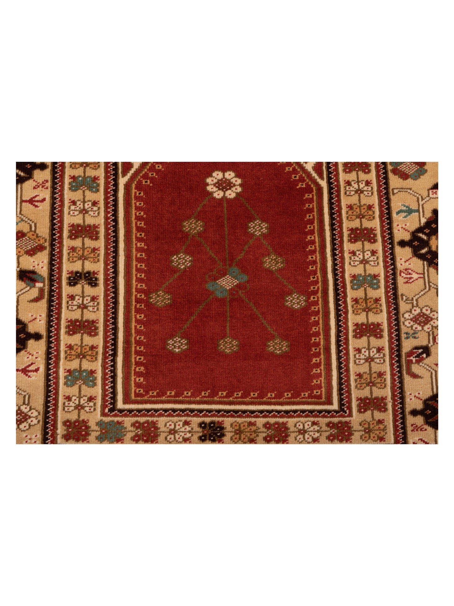 Turkish Shirwan 148394 Rust Cream 4.1x6 Hand Knotted Rug