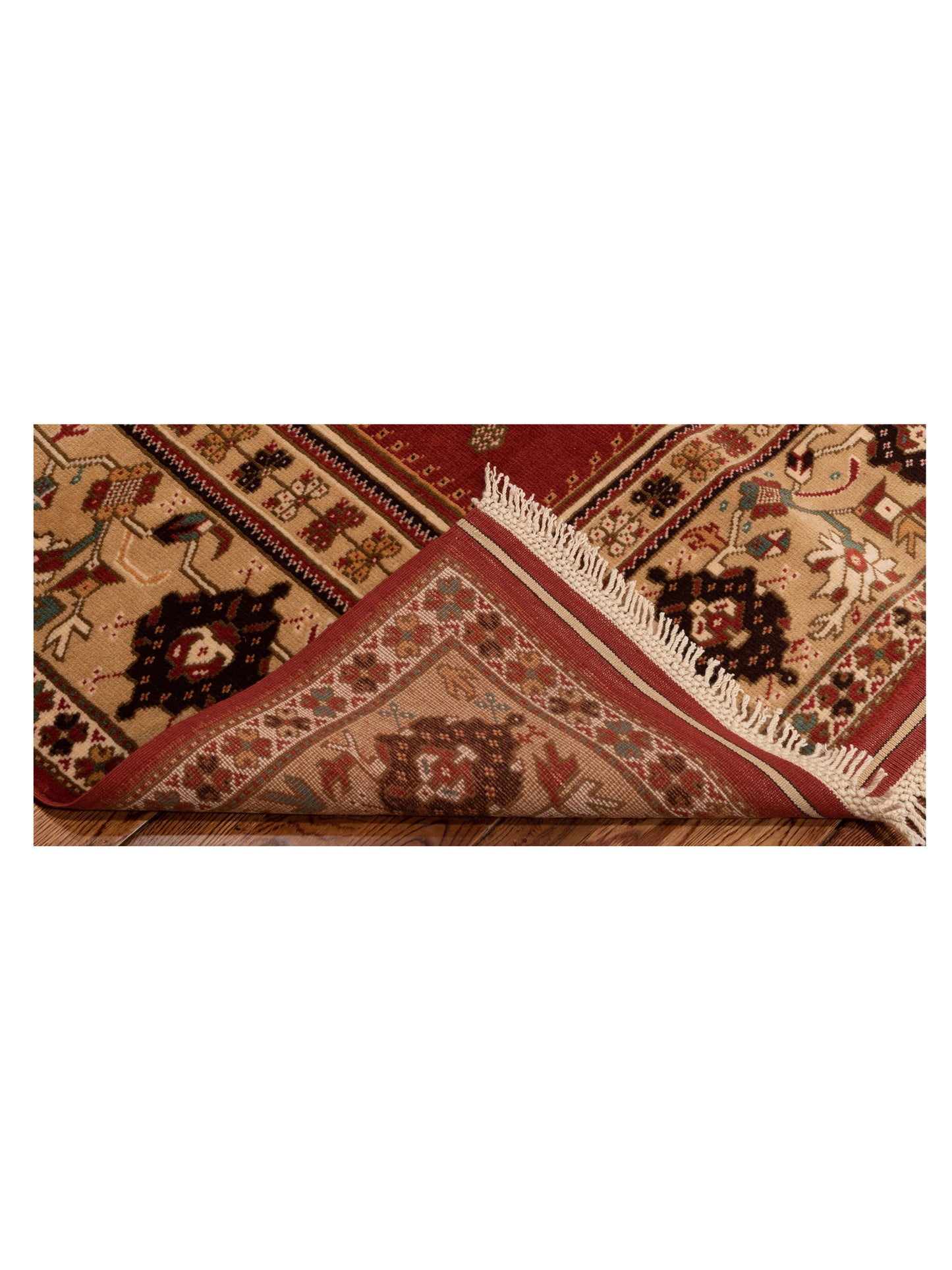 Turkish Shirwan 148394 Rust Cream 4.1x6 Hand Knotted Rug