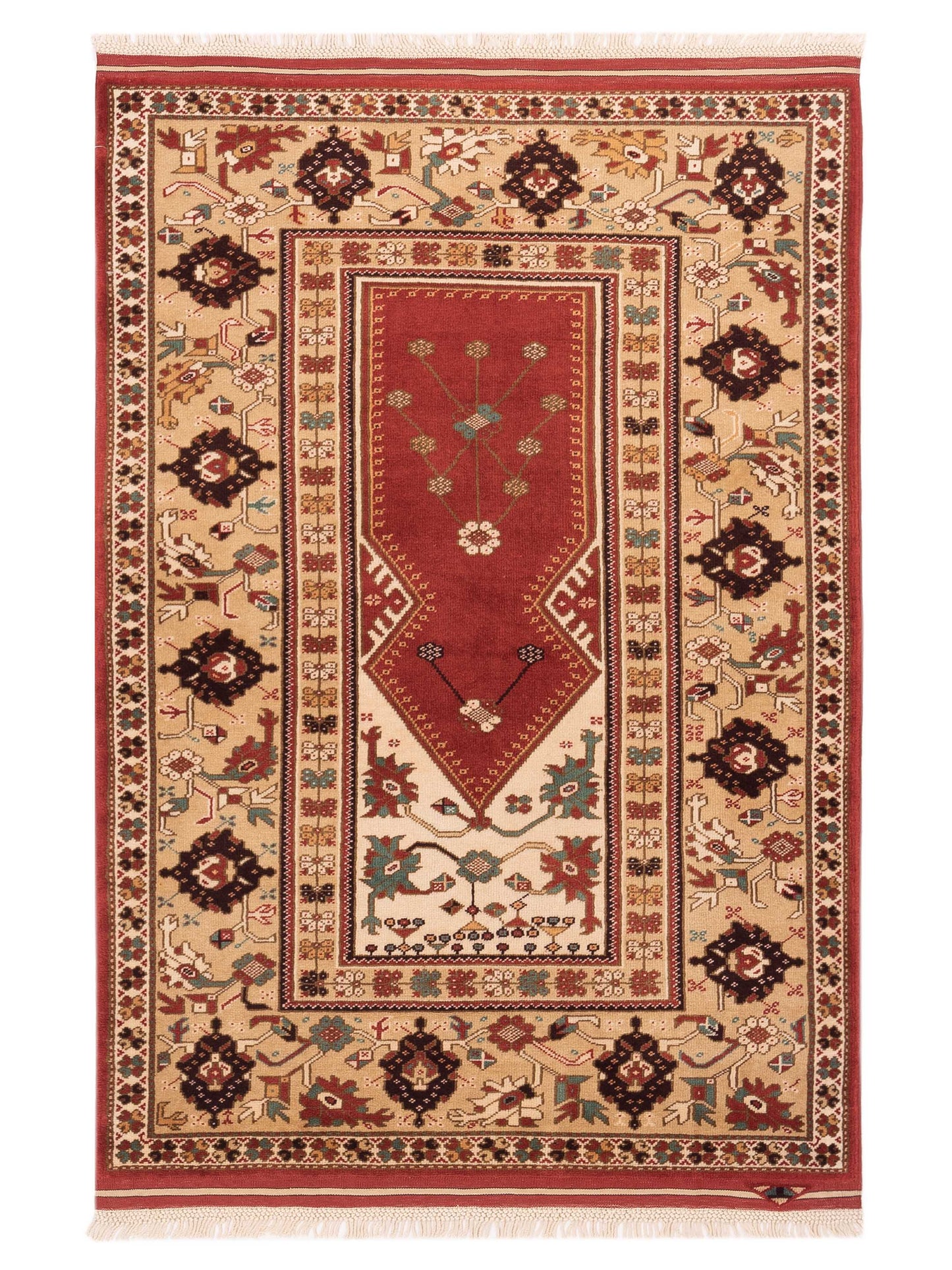 Pasha Turkish Shirwan  Rust Cream Traditional
