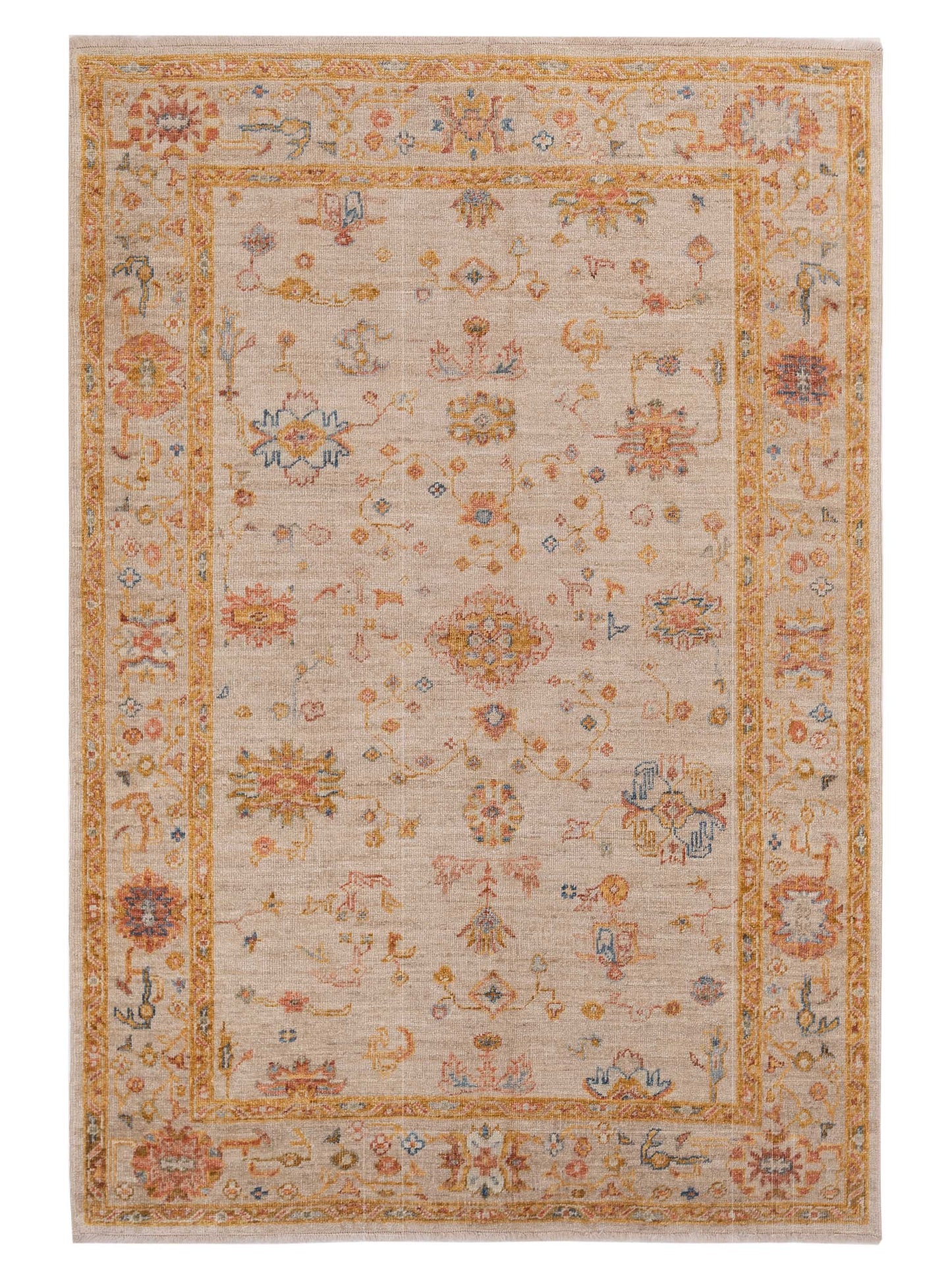 Anadol Angora Oushak  Ivory Silver Traditional