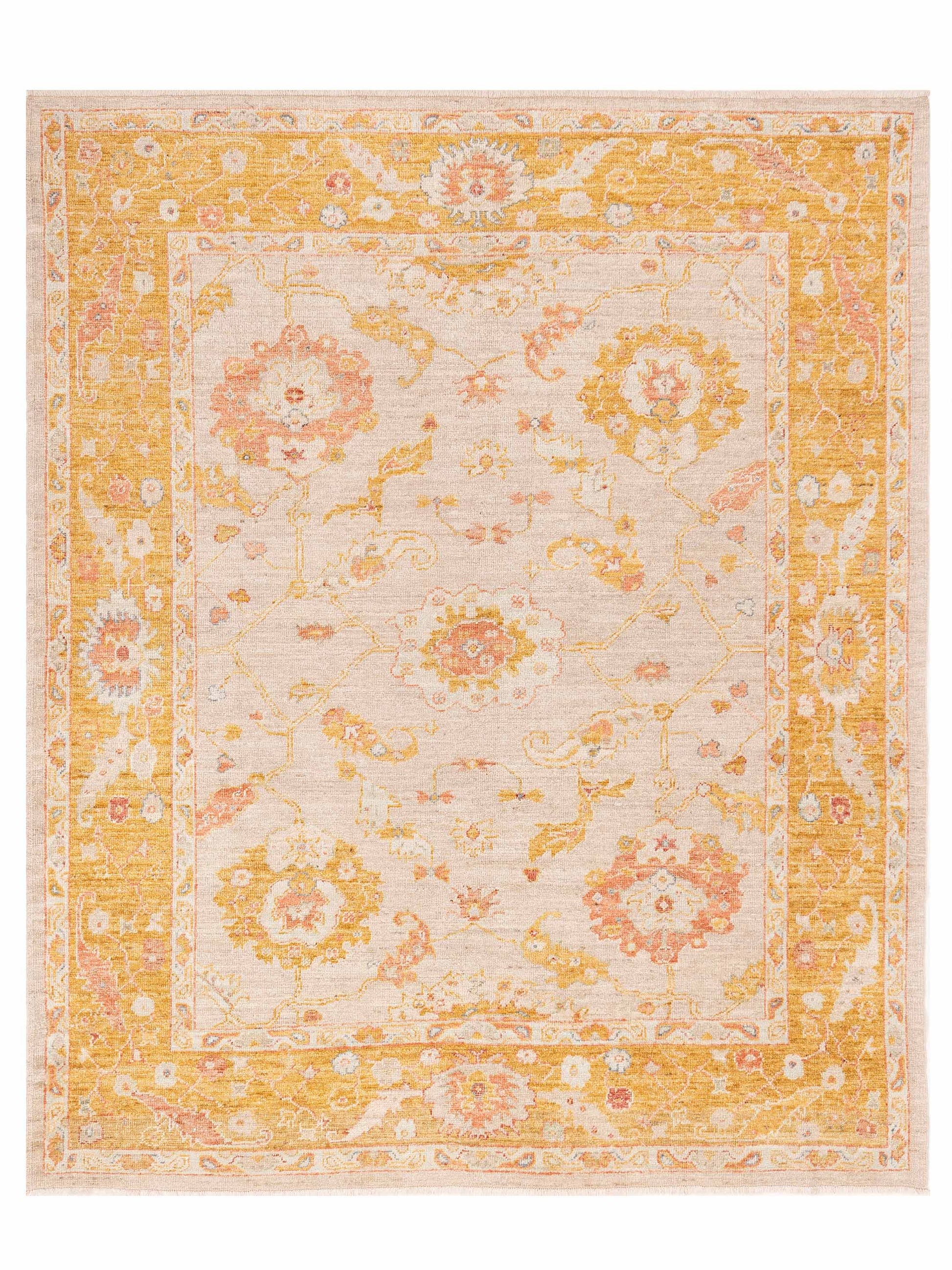 Anadol Angora Oushak  Silver Mustard Traditional