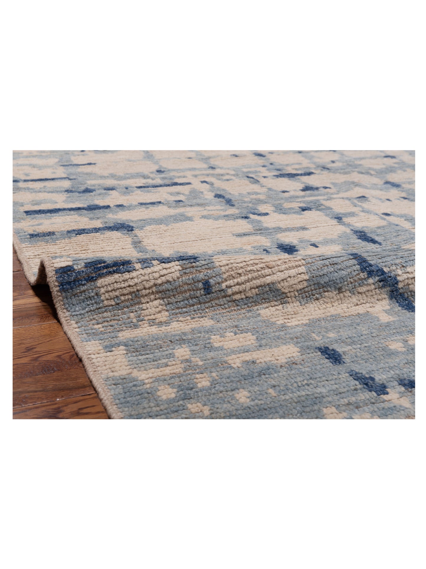 Atlas Ayfer Ivory Light Blue 8.2x9 Hand Knotted Rug