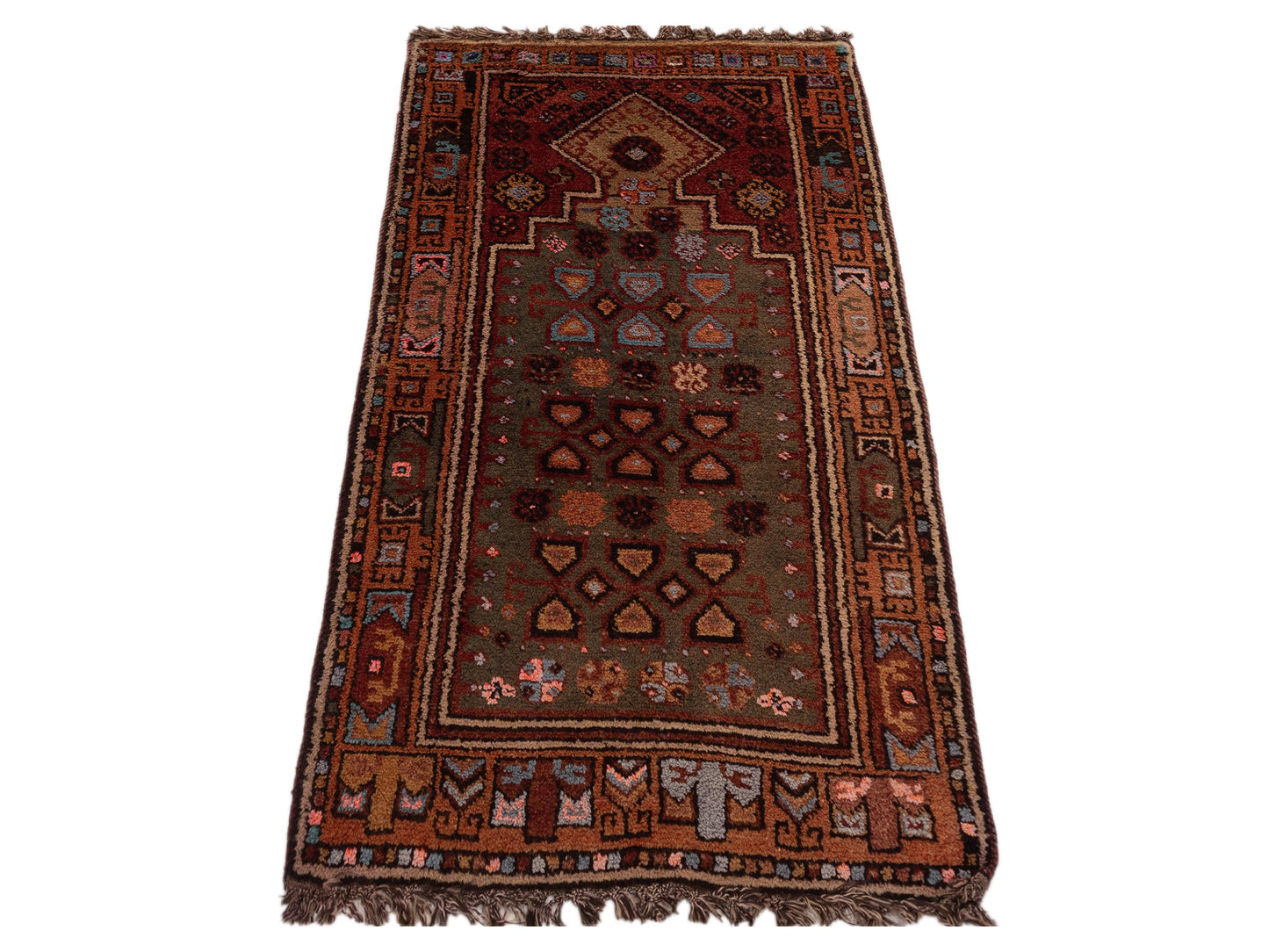 Old Anatolian 148487 Brown Orange 2.8x5 Hand Knotted Rug