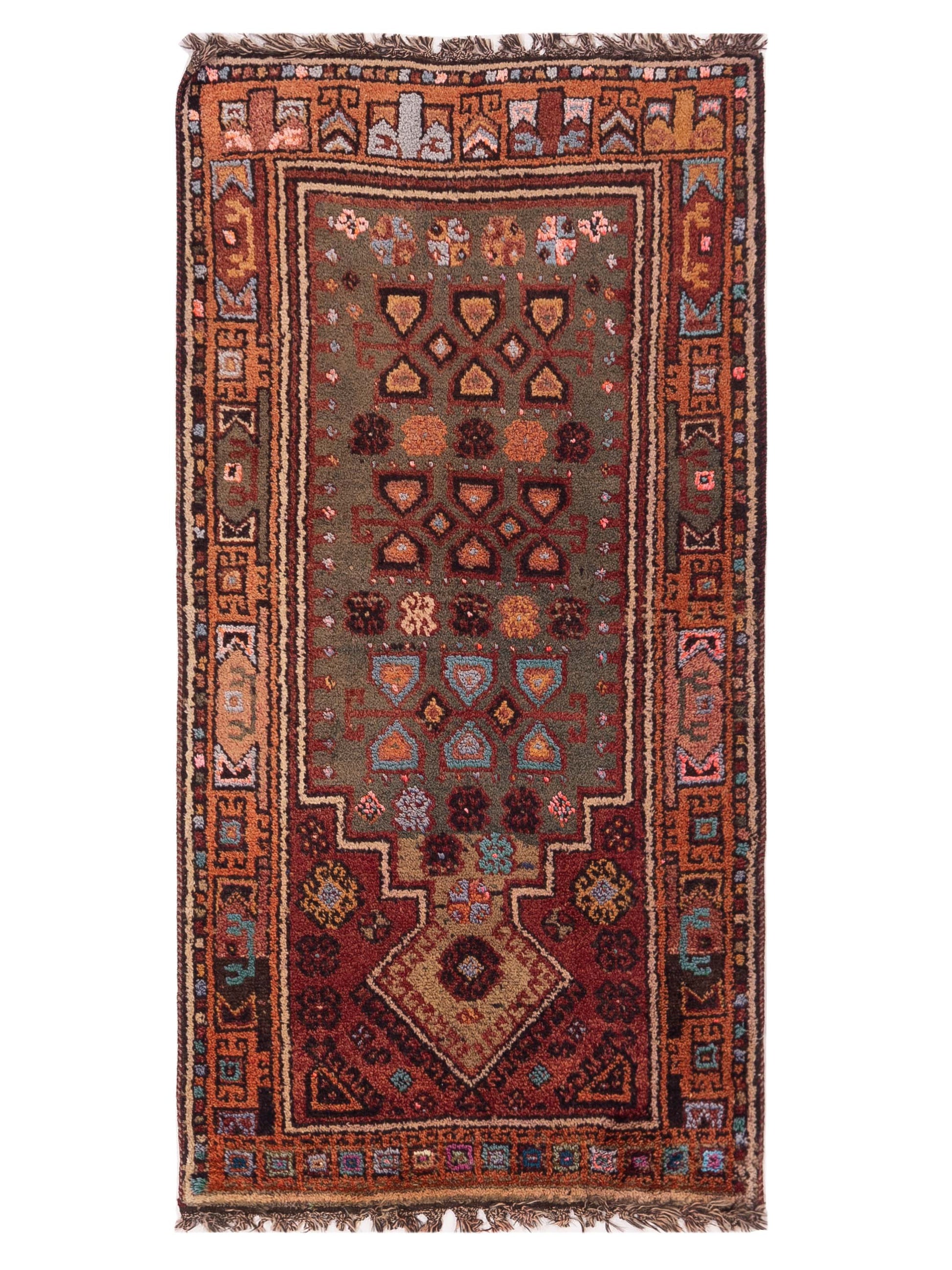 Pasha Old Anatolian  Brown Orange Traditional