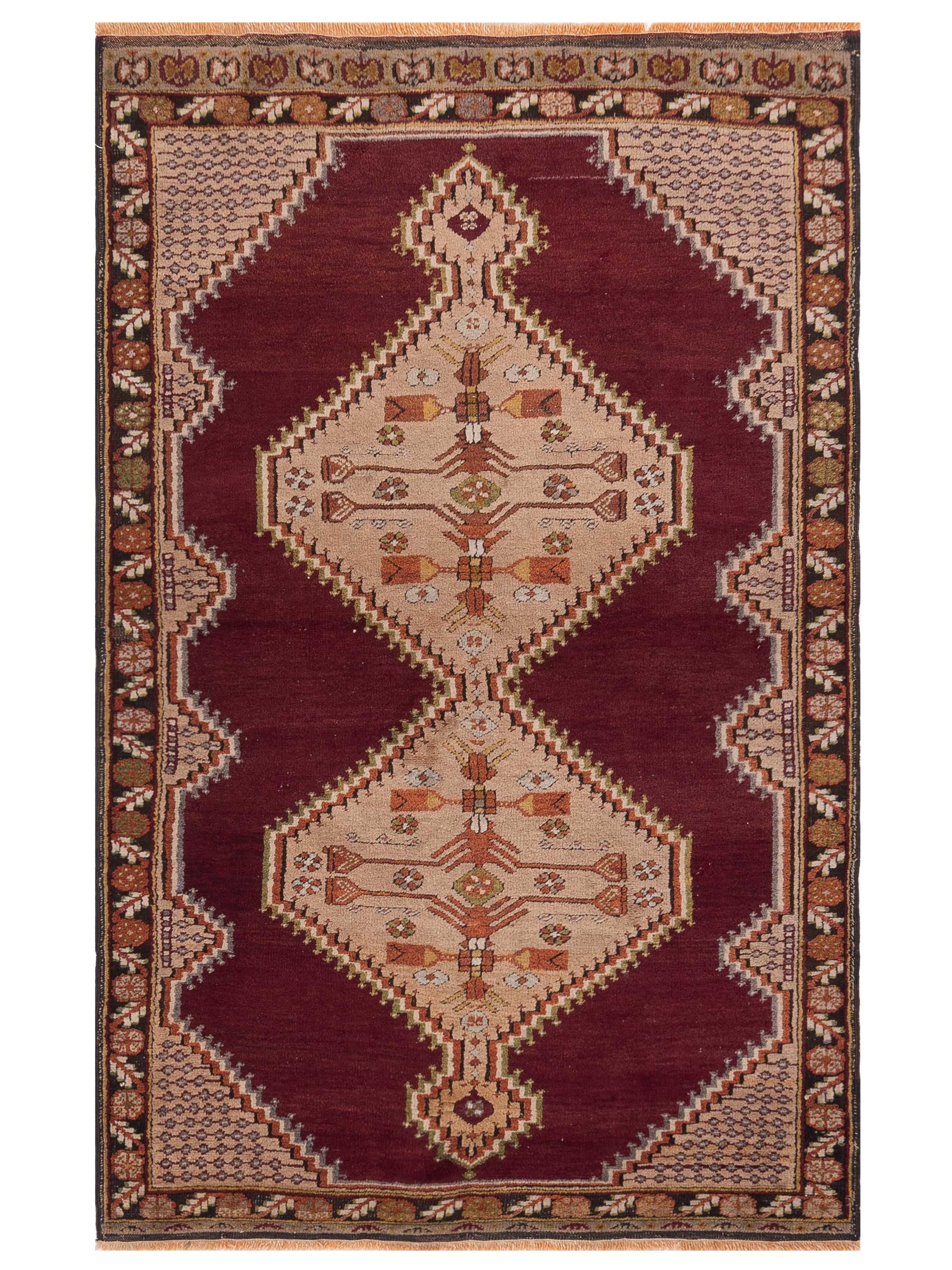 Pasha Old Anatolian  Burgundy Dark Brown Traditional