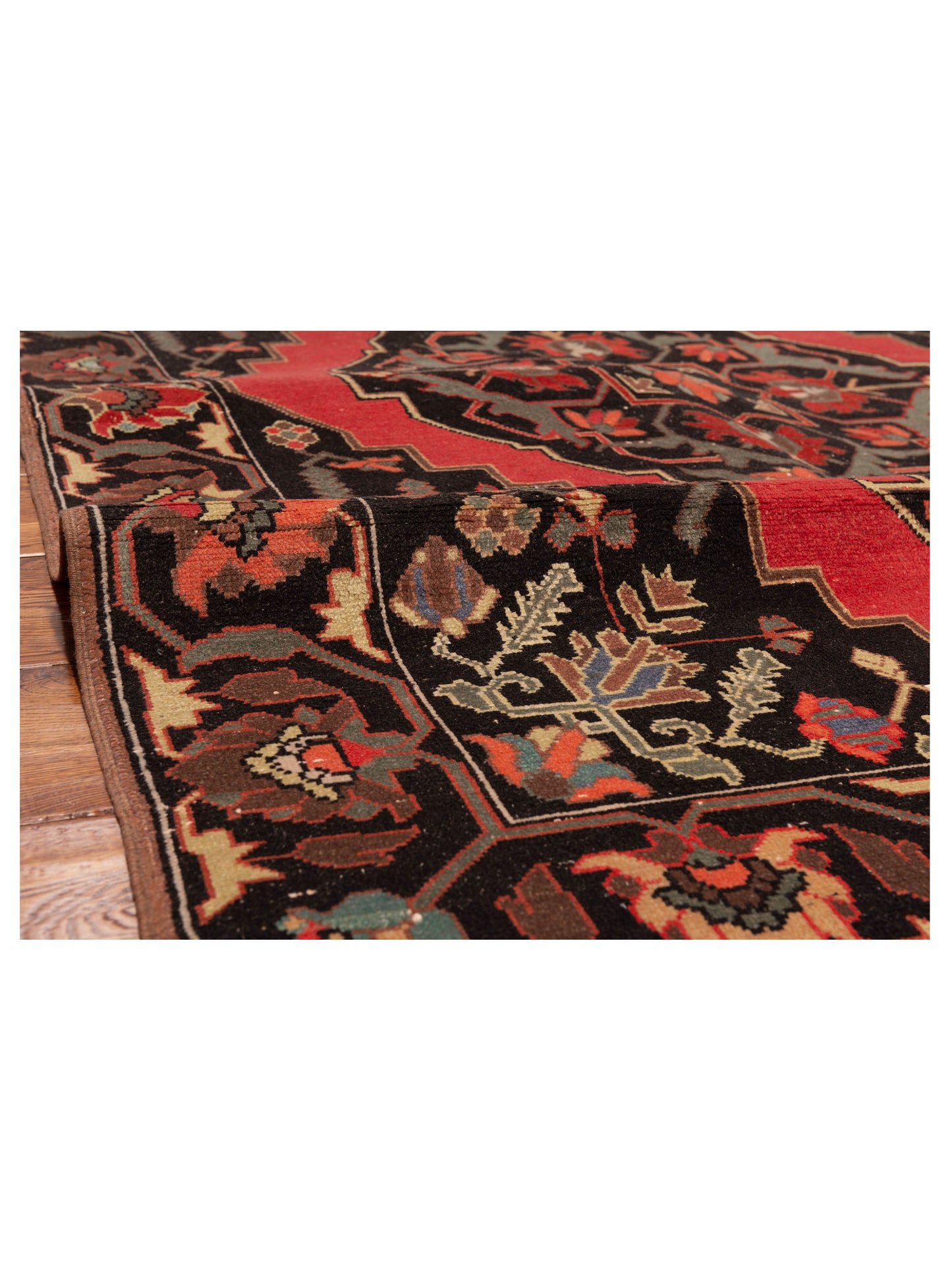 Old Anatolian 148658 Rust Black 5.1x8.3 Hand Knotted Rug