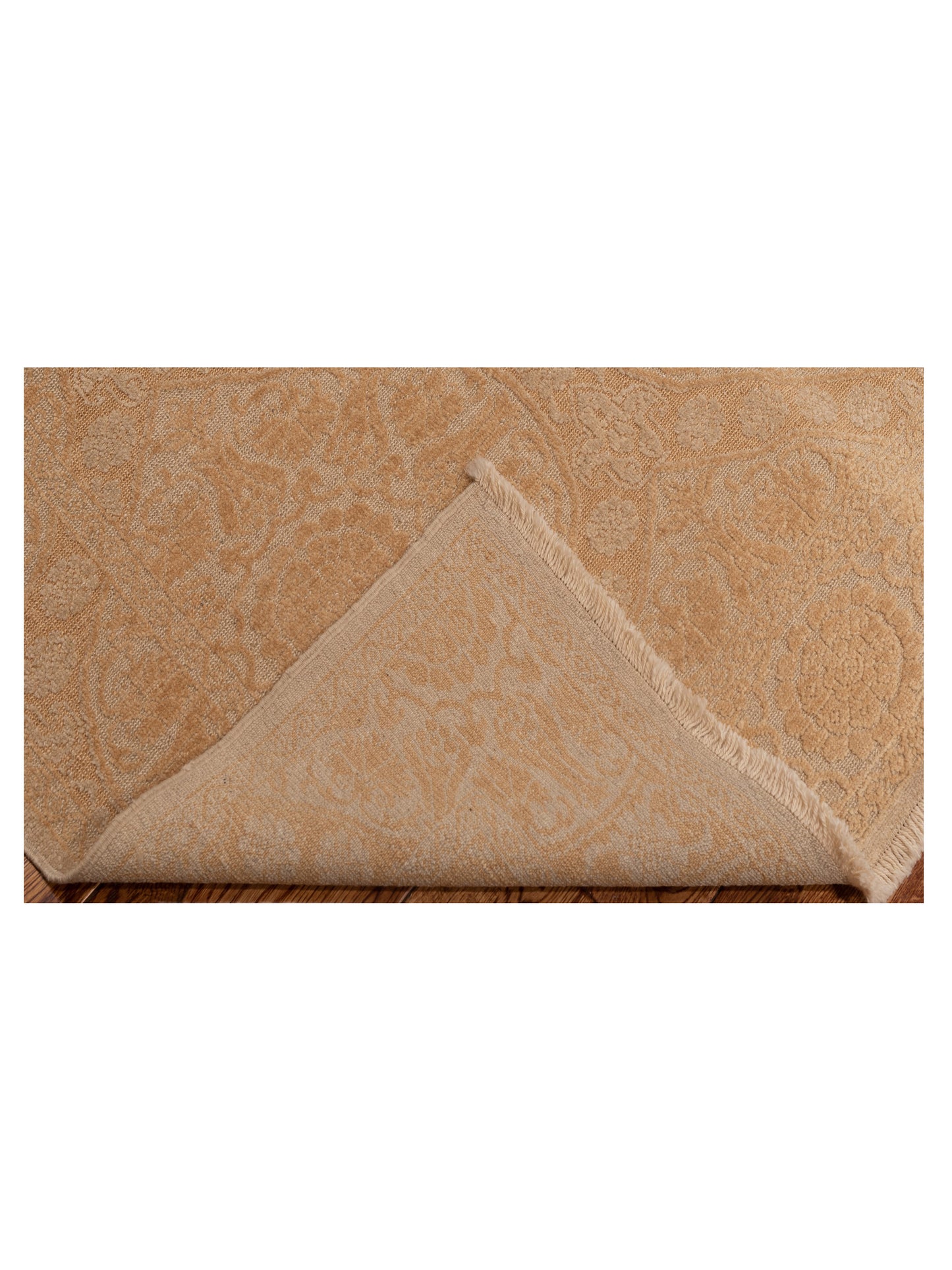 Defne Lotus Ivory Gold 4.2x5.11 Hand Knotted Rug