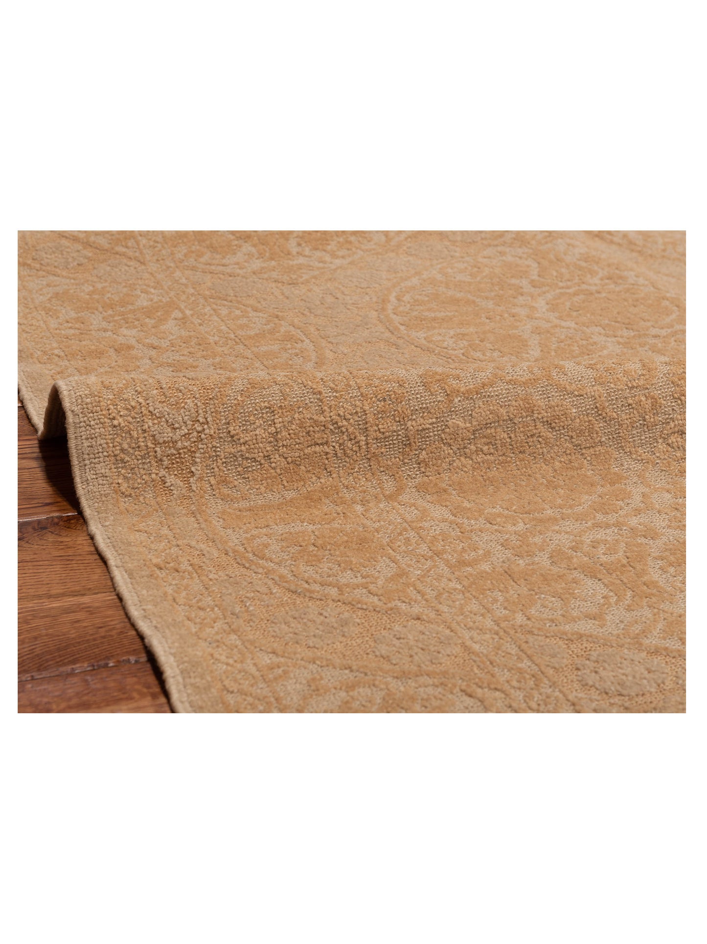 Defne Lotus Ivory Gold 4.2x5.11 Hand Knotted Rug