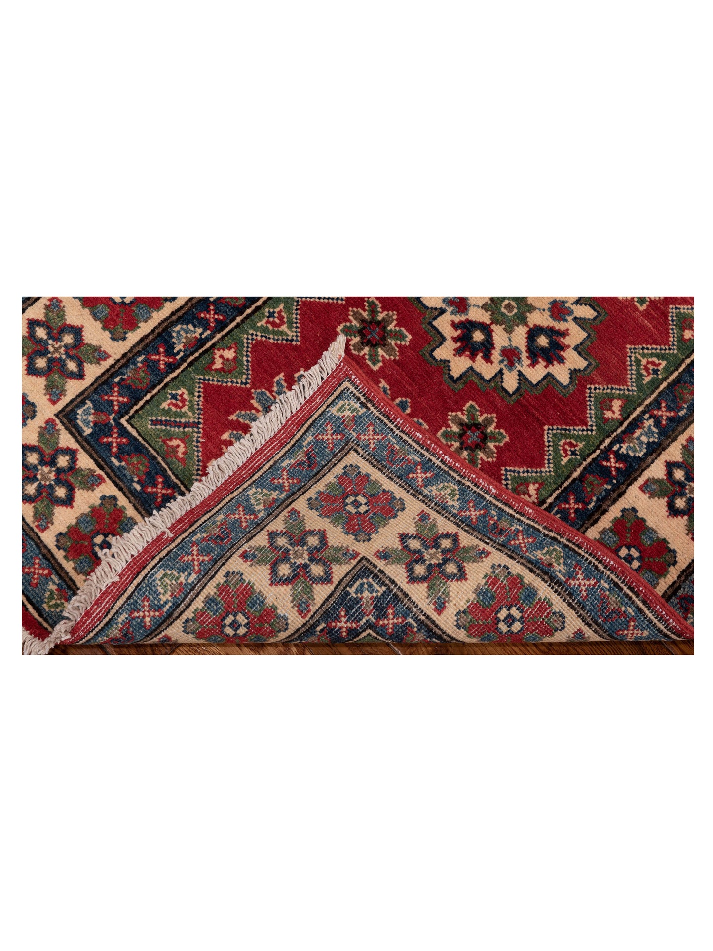Kazak 148848 Red Ivory 2.7x3.9 Hand Knotted Rug