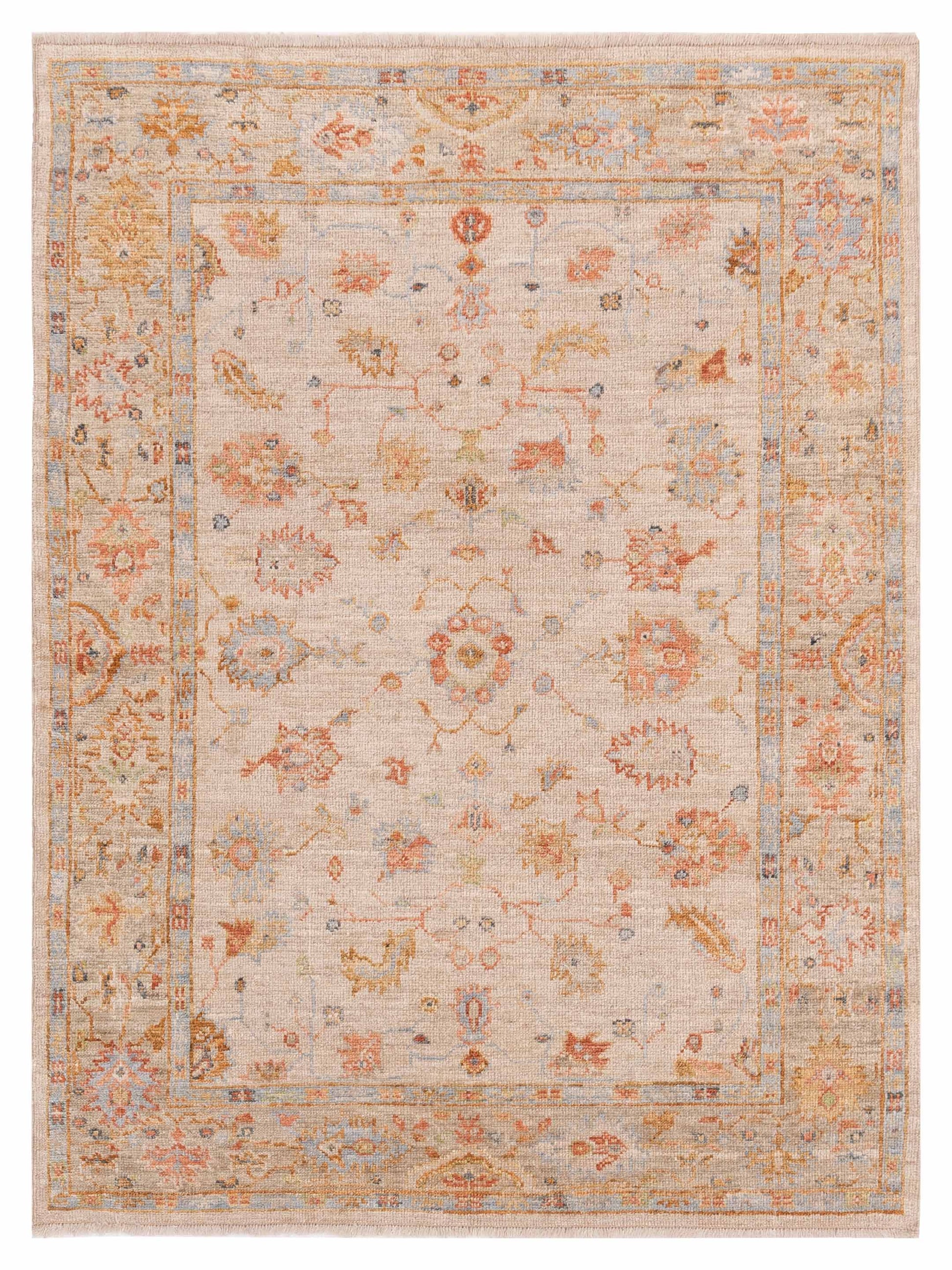 Anadol Angora Oushak  Ivory Silver Traditional