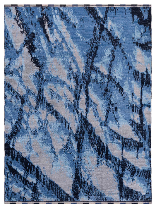 Atlas 149650 Blue Gray 8.2x9.9 Hand Knotted Rug