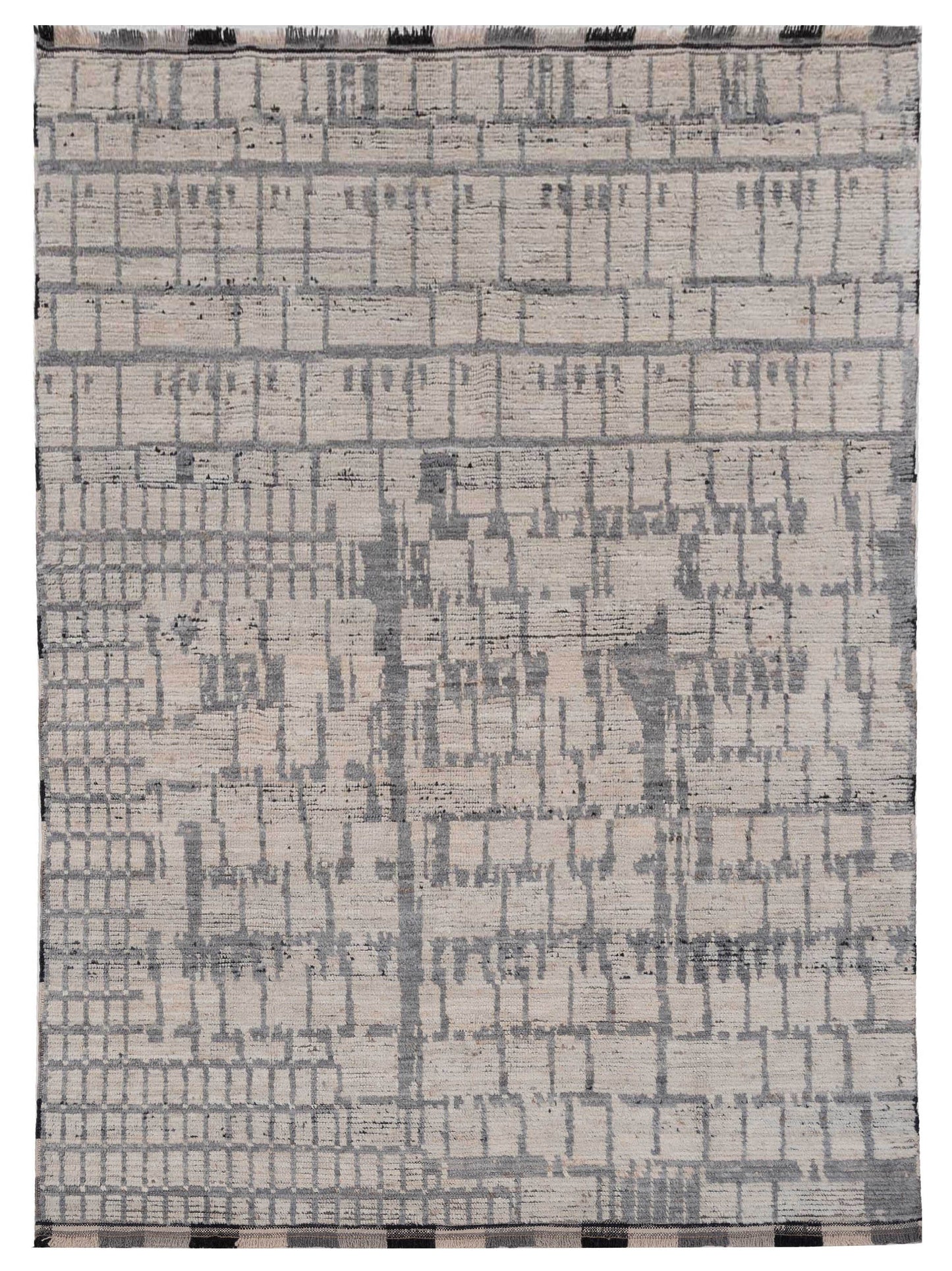 Atlas 149655 Ivory Gray 6x9 Hand Knotted Rug