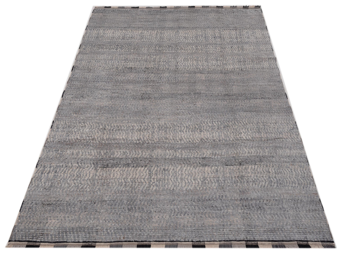Atlas Cemik Gray Silver 8.2x9.11 Hand Knotted Rug