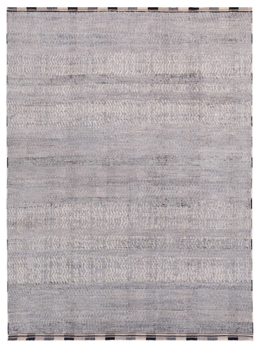 Atlas 149661 Gray Silver 8.2x9.11 Hand Knotted Rug