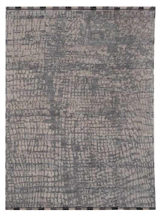 Atlas 149671 Ivory Gray 8x10 Hand Knotted Rug