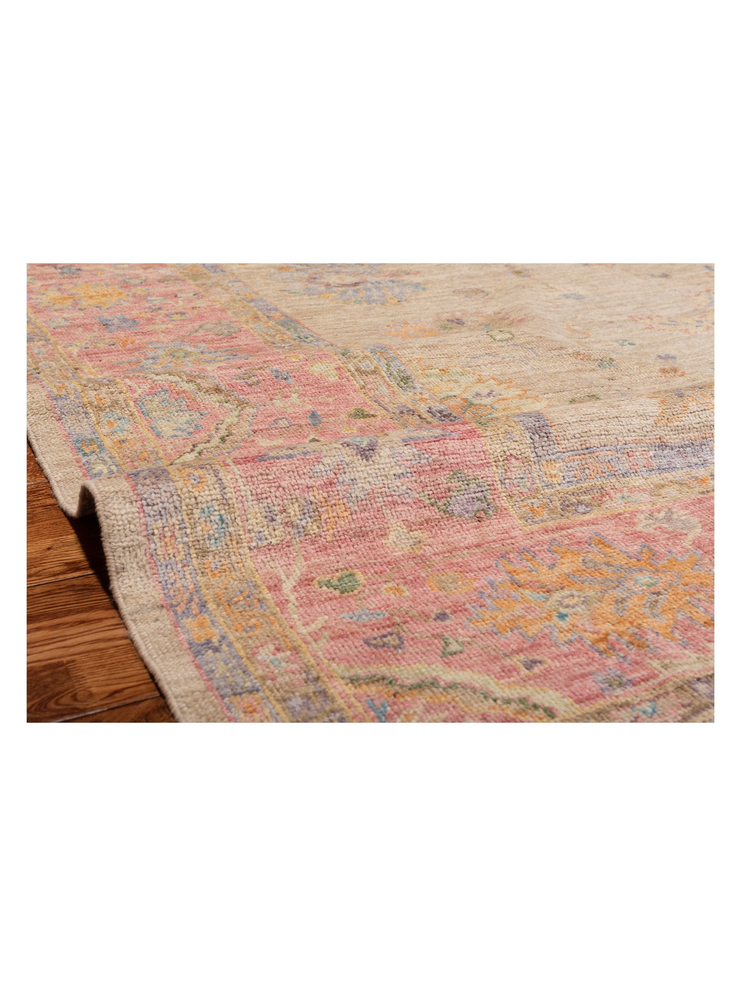 Angora Oushak 149712 Silver Pink 10.3x13.5 Hand Knotted Rug