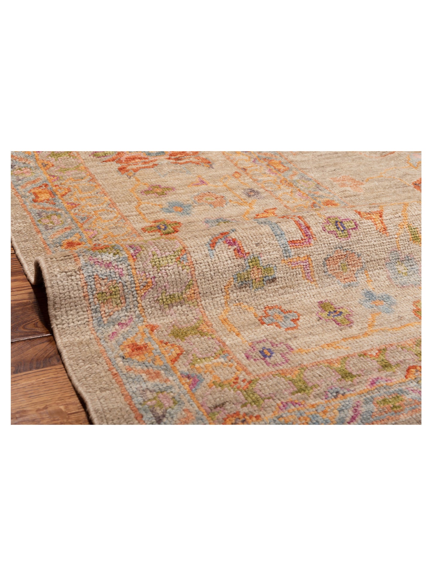 Angora Oushak 149737 Silver Ivory 11.5x15 Hand Knotted Rug