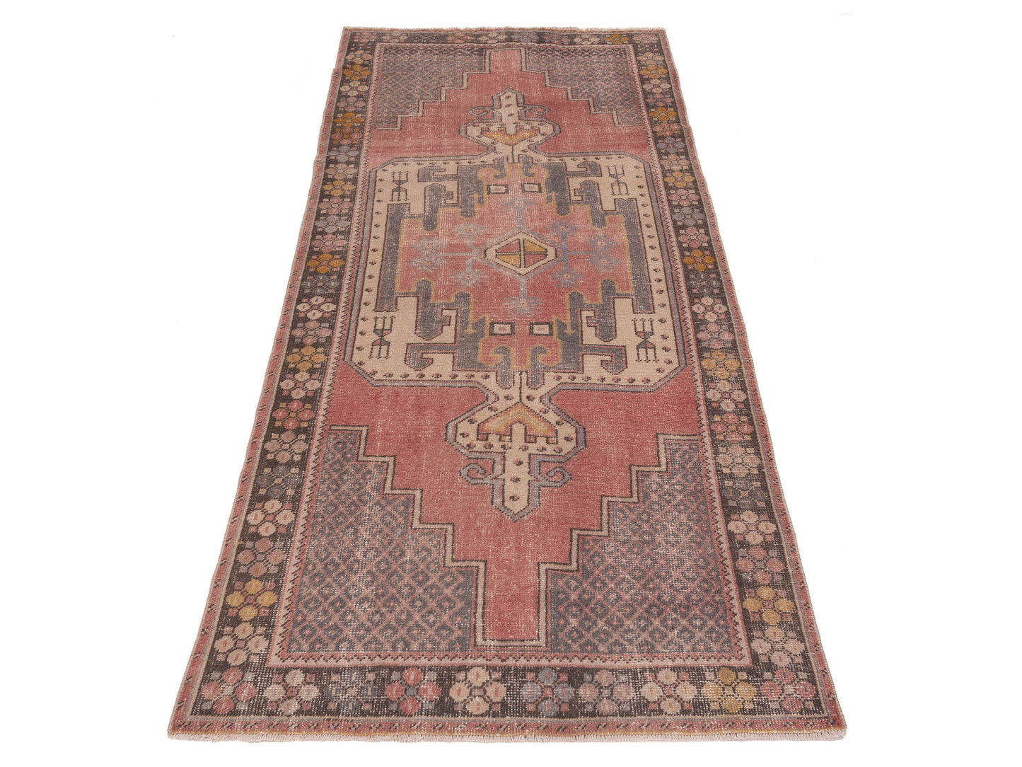 Old Anatolian 149825 Red Charcoal 4.3x9.4 Hand Knotted Rug
