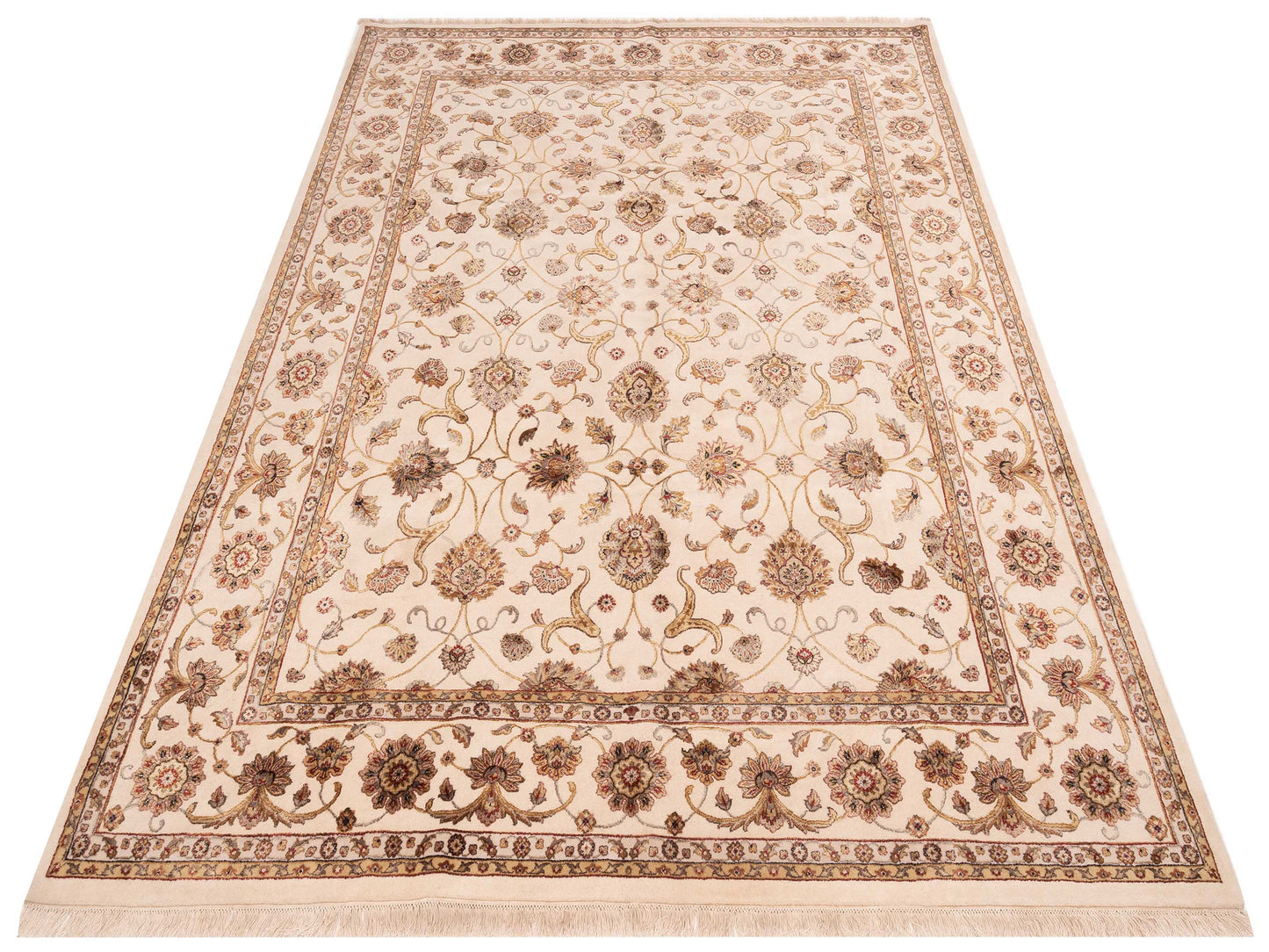 Imperial Silk 150054 Ivory Ivory 7.11x10 Hand Knotted Rug