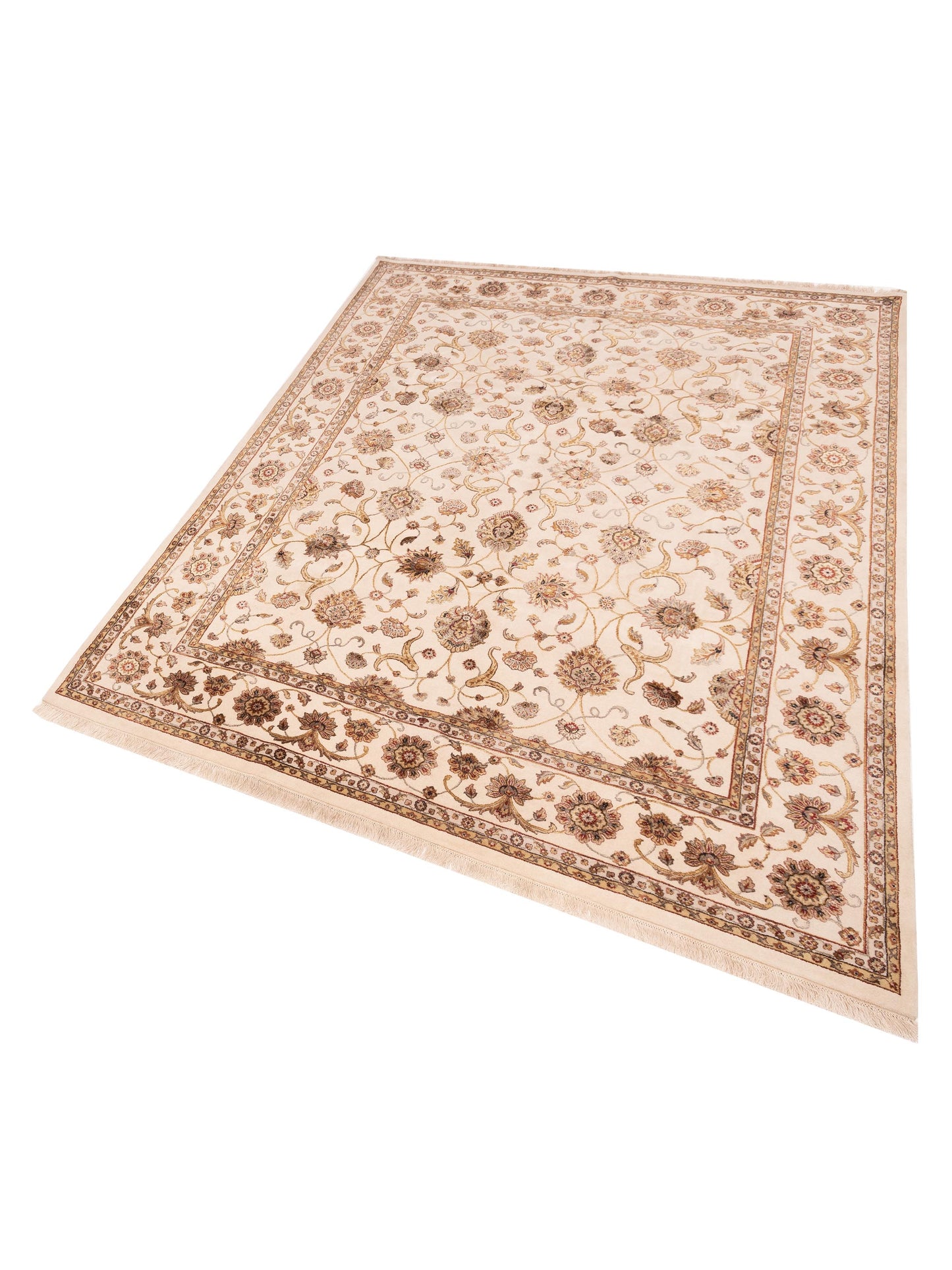 Imperial Silk 150054 Ivory Ivory 7.11x10 Hand Knotted Rug