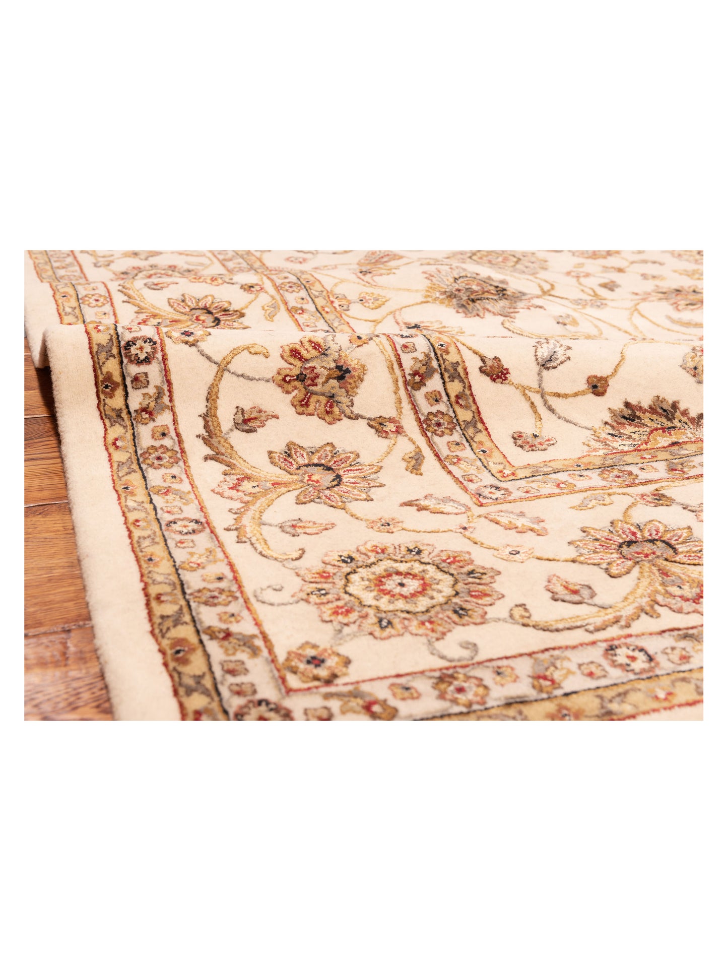 Imperial Silk 150054 Ivory Ivory 7.11x10 Hand Knotted Rug