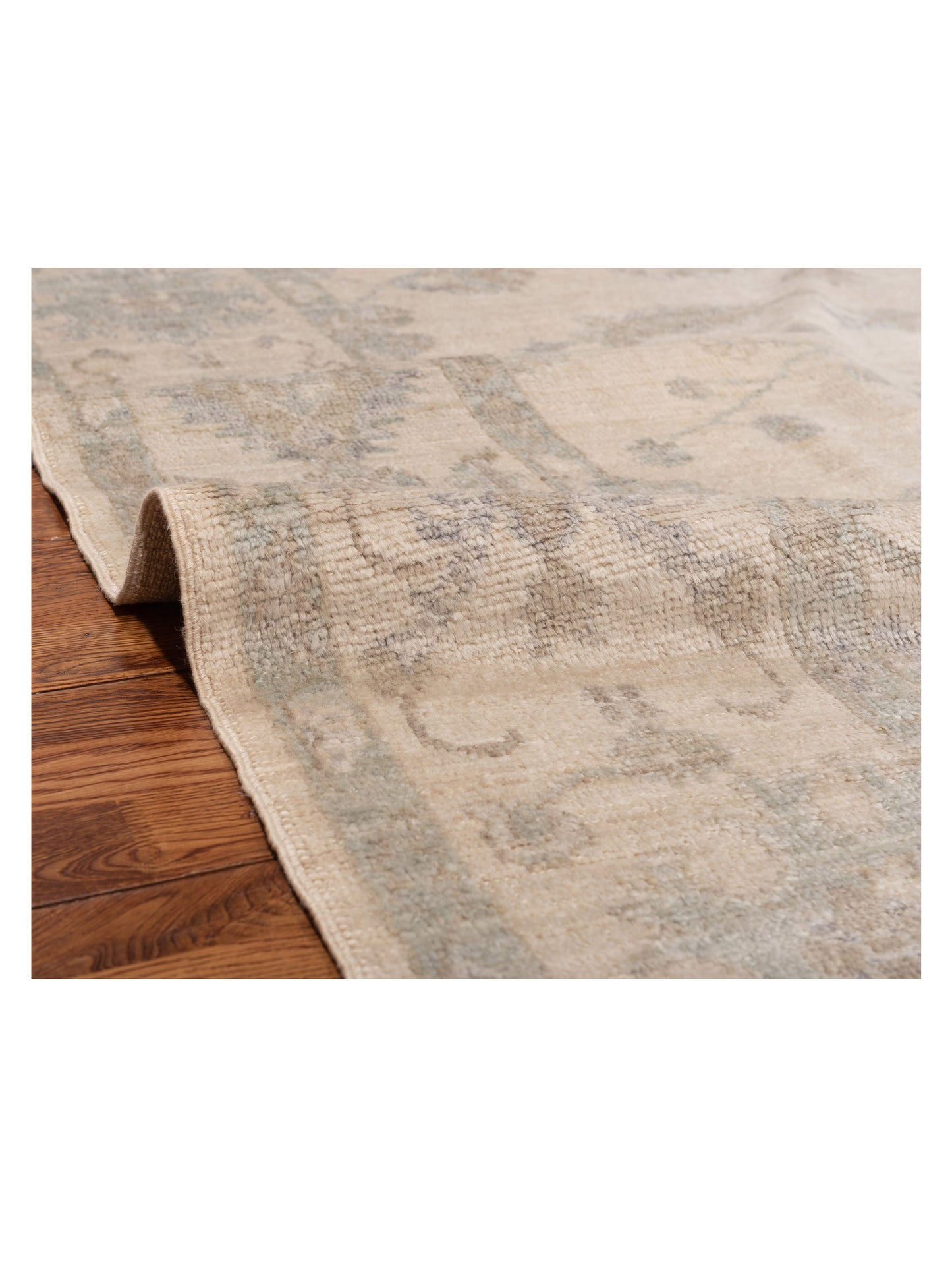 Angora Oushak 150200 Ivory Ivory 8.2x9.8 Hand Knotted Rug