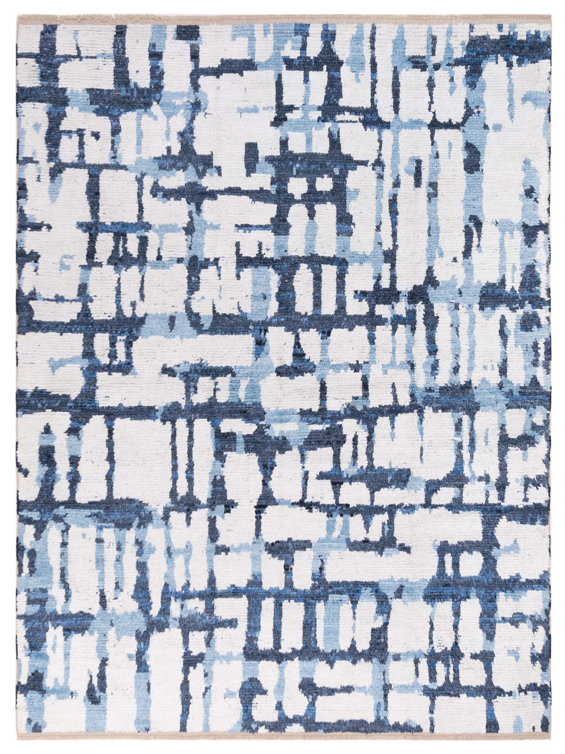 Pasha Atlas  Ivory Blue Contemporary
