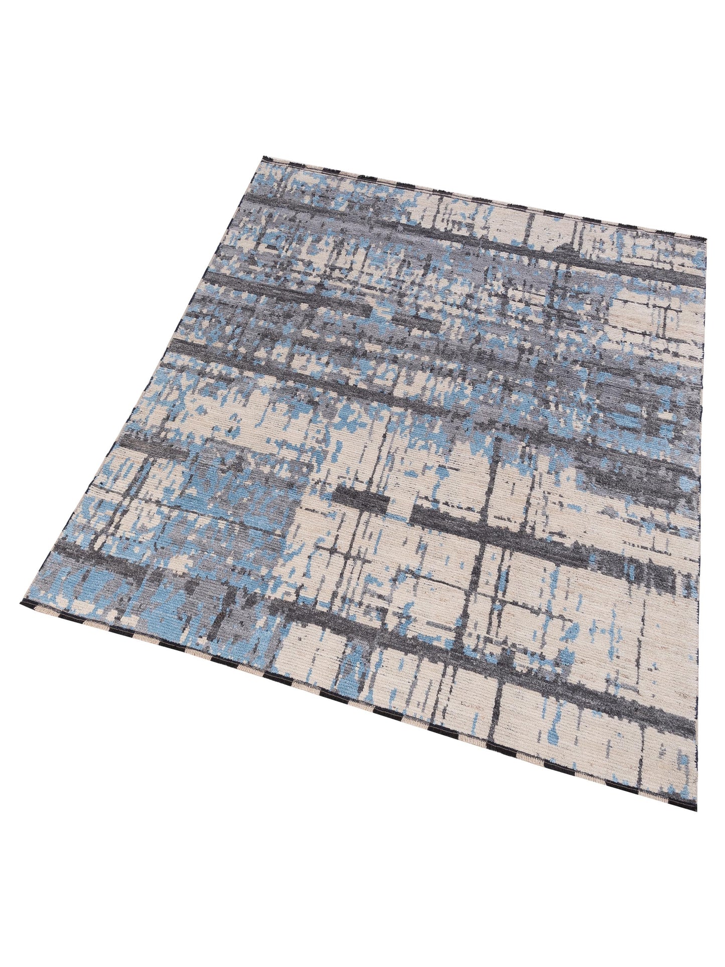 Atlas 150446 Ivory Gray 7.10x9.9 Hand Knotted Rug