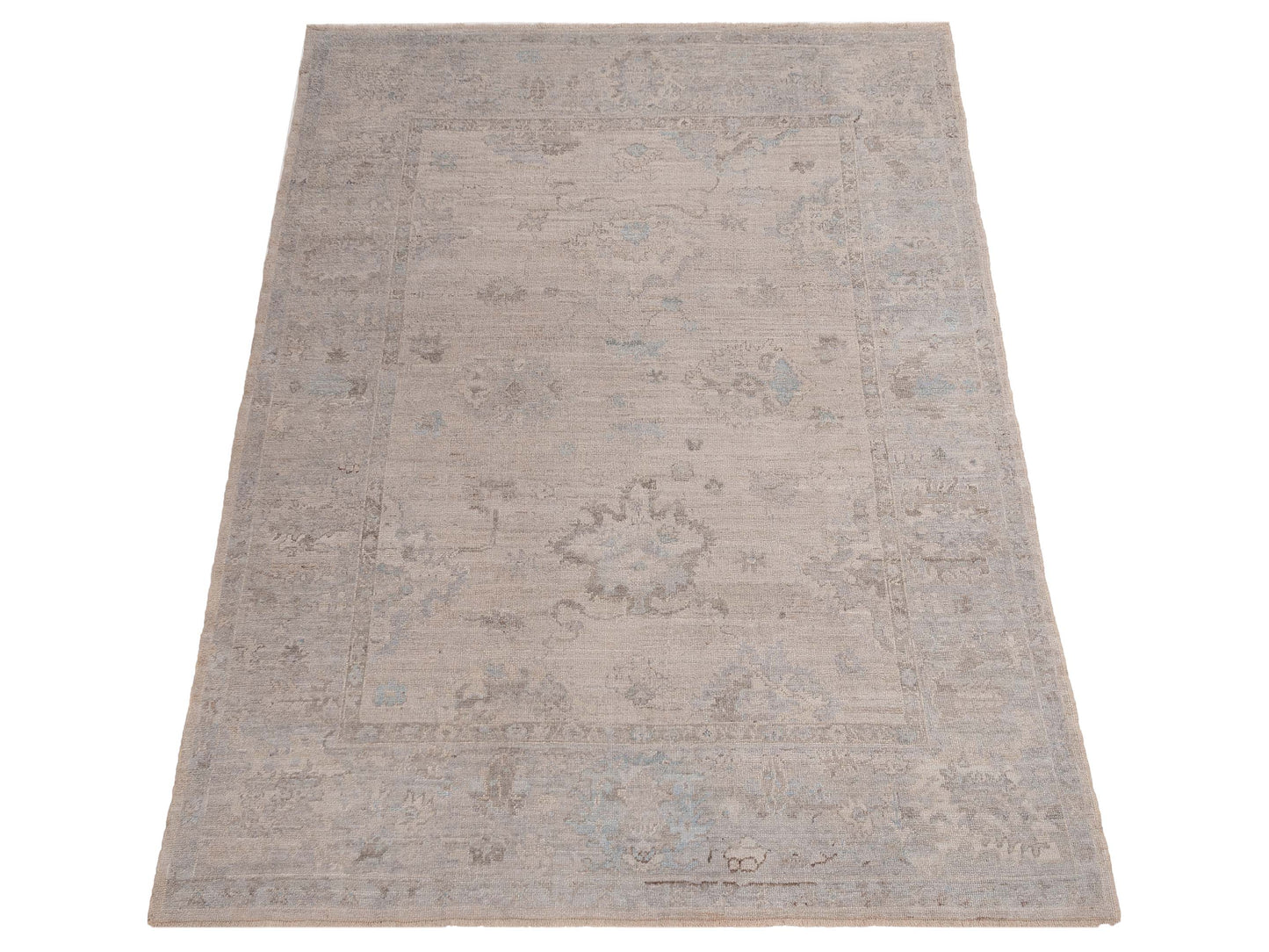 Angora Oushak 150776 Gray Gray 8.1x9.11 Hand Knotted Rug