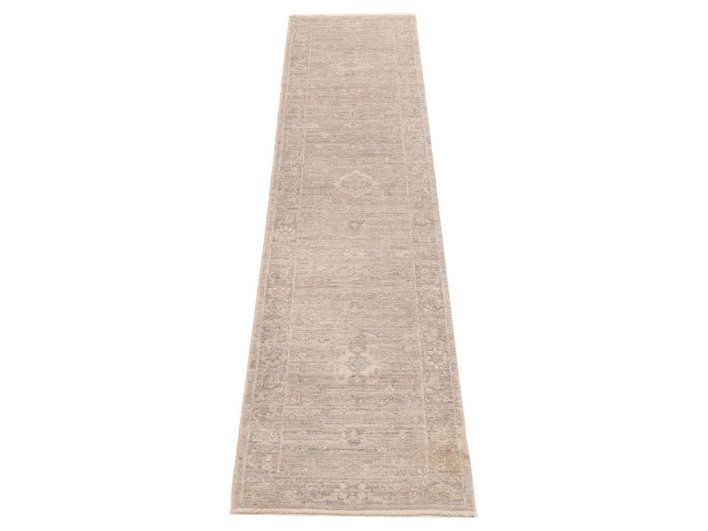 Angora Oushak 151040 Gray Gray 2.6x11.9 Hand Knotted Rug