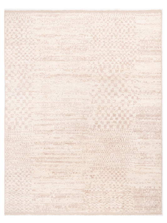 Atlas 151099 Cream Cream 9.2x11.3 Hand Knotted Rug