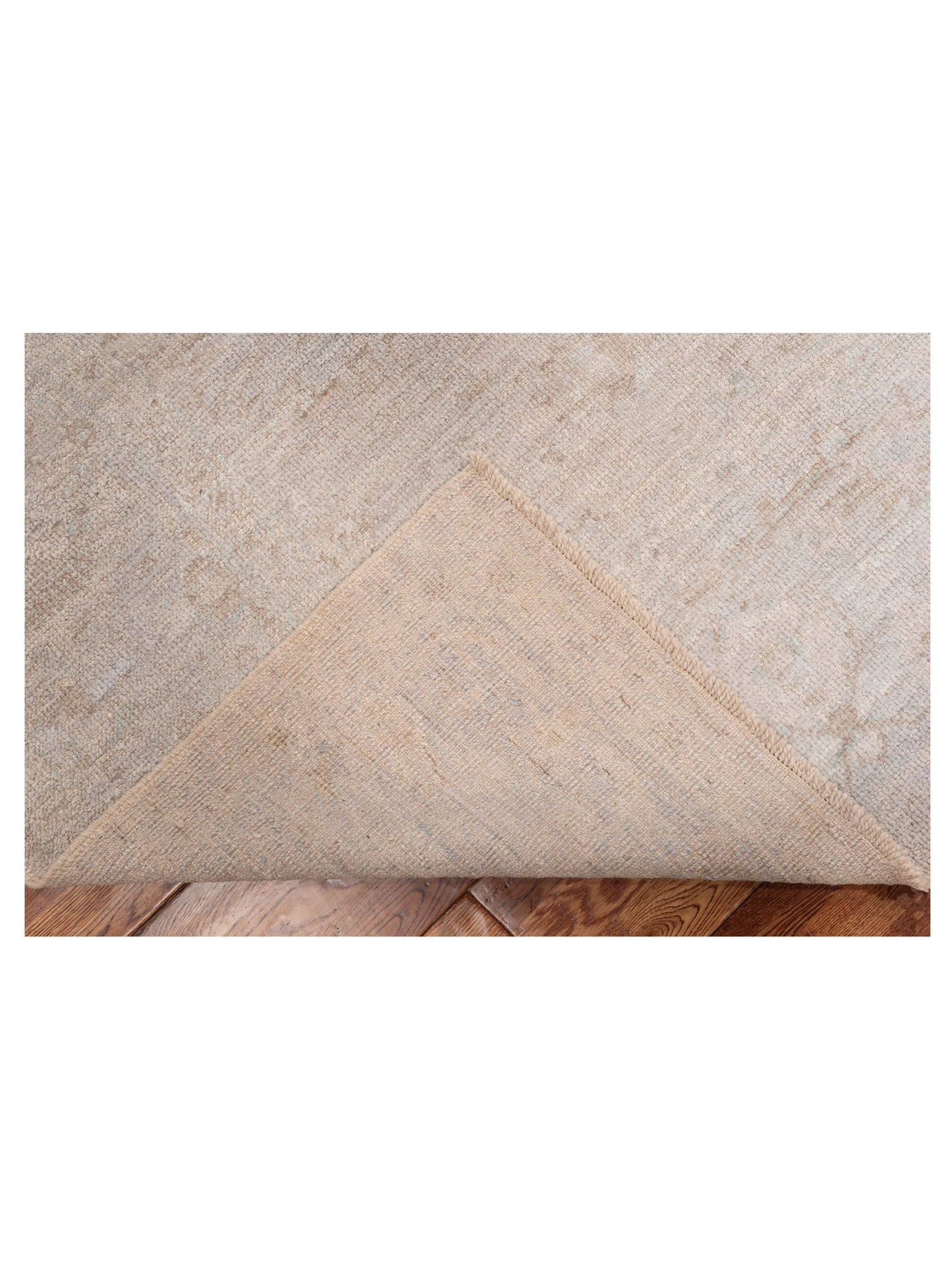 Angora Oushak 151175 Ivory Silver 8.4x9.7 Hand Knotted Rug